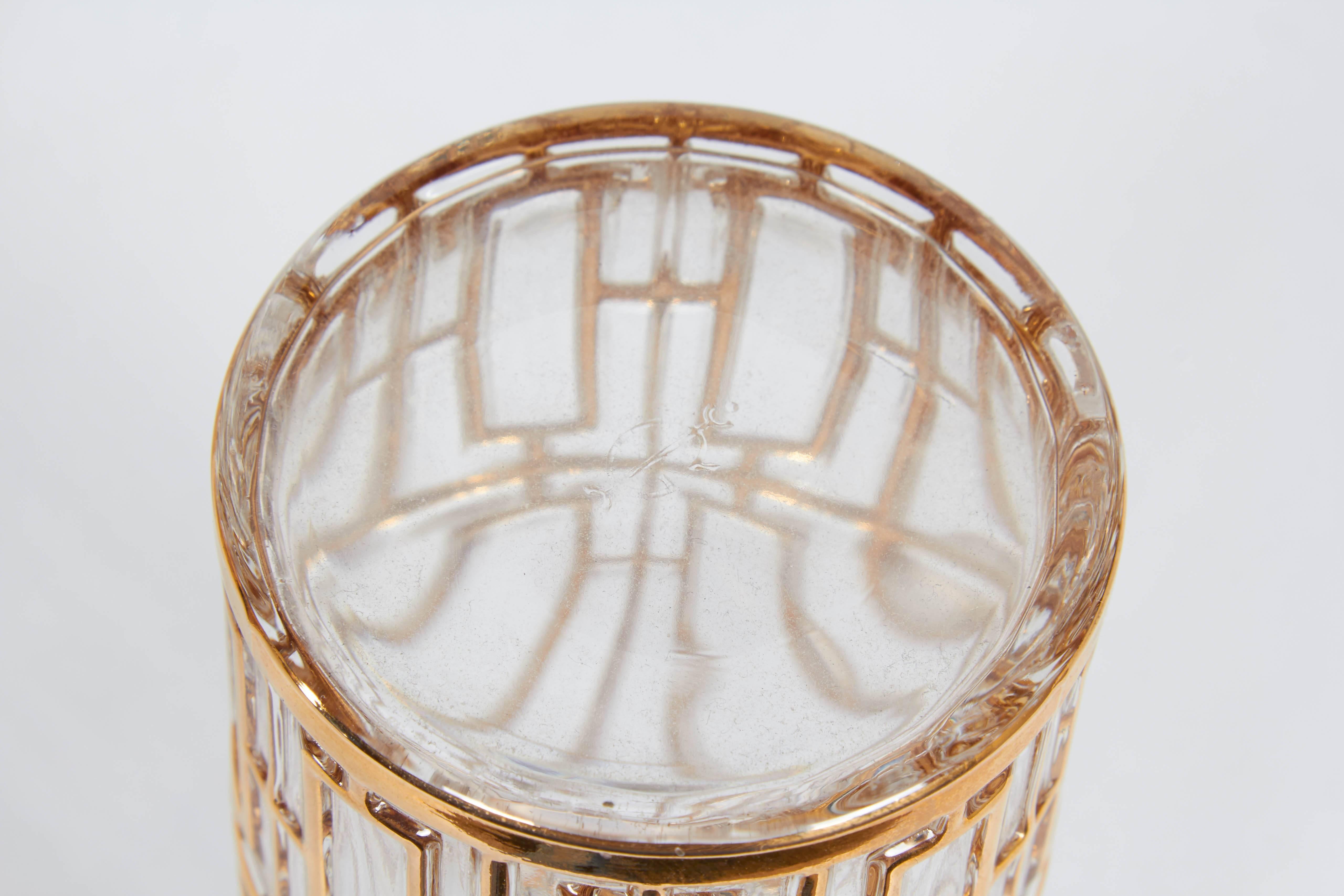 Mid-Century Modern Set of Eight Imperial Glass 'Shoji' Highball Glasses