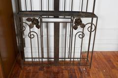 Art Deco Wrought Iron Hall Tree with Mirror