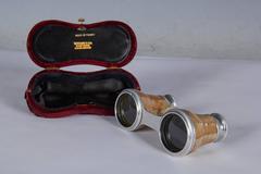 Tiffany & Co. Mother-of-Pearl Opera Glasses with Red Velvet Case