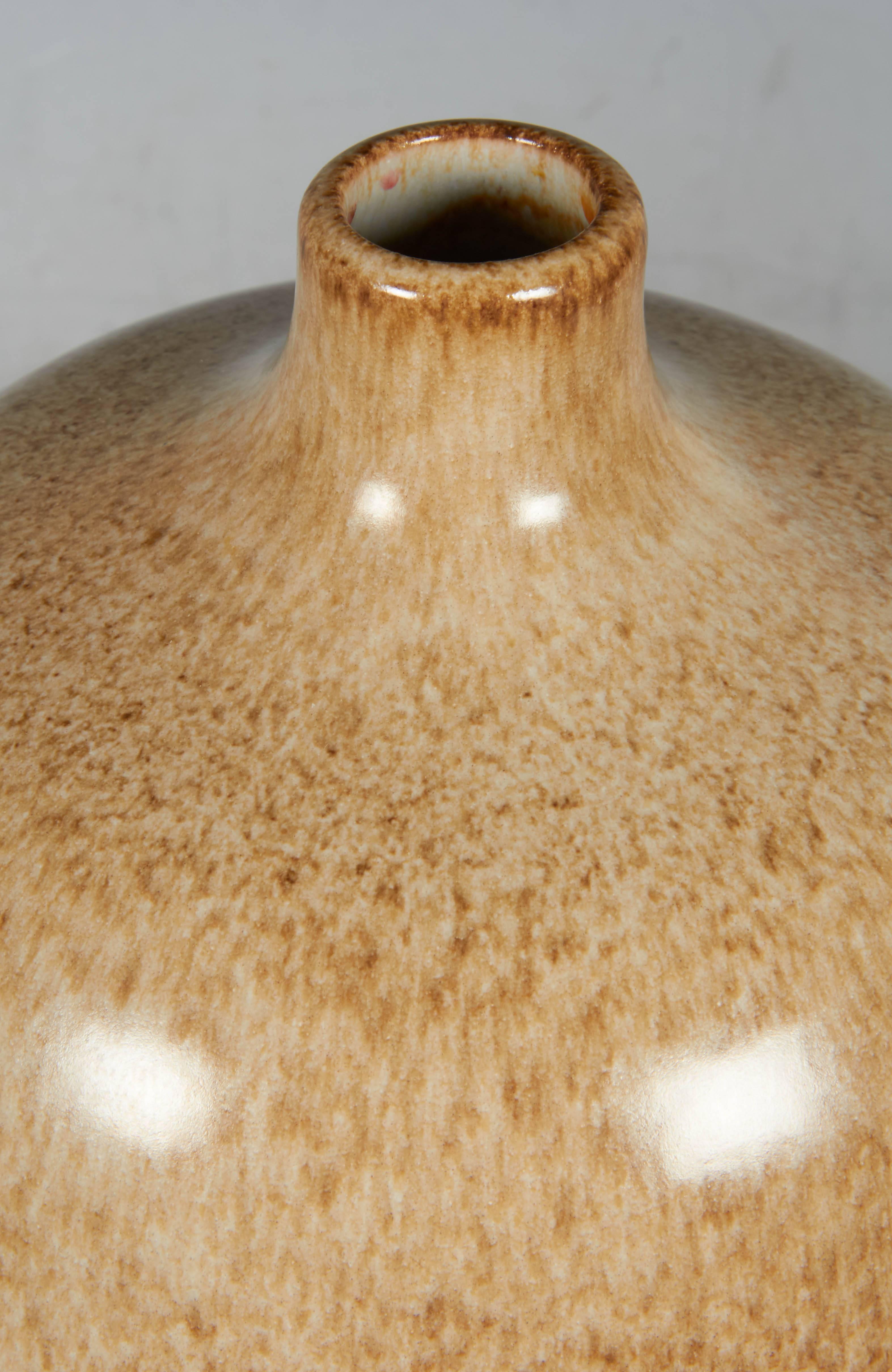 Italian Pair of Alvino Bagni Ceramic Bottle Vases for Raymor