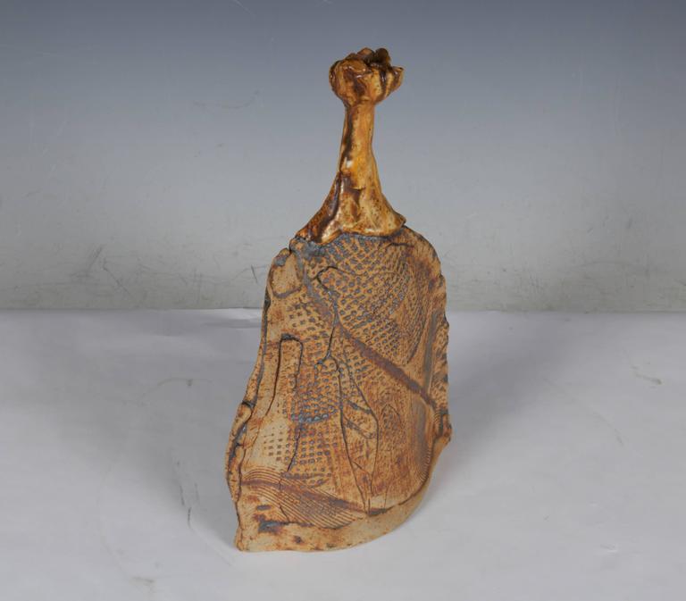 Louis Mendez Art Pottery Bottle Vase, Signed For Sale at 1stdibs