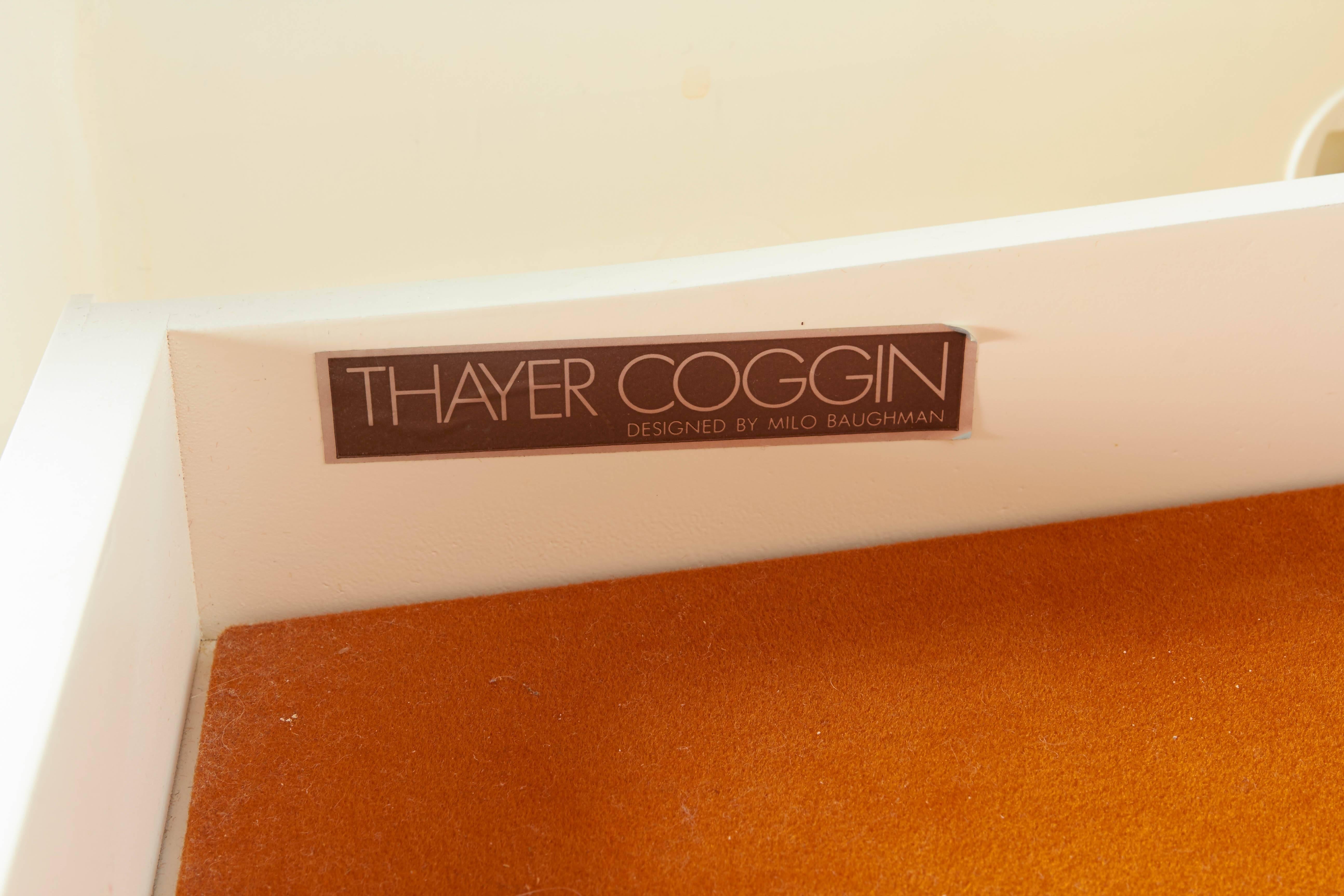 American Milo Baughman Lacquer and Wood Sideboard for Thayer Coggin