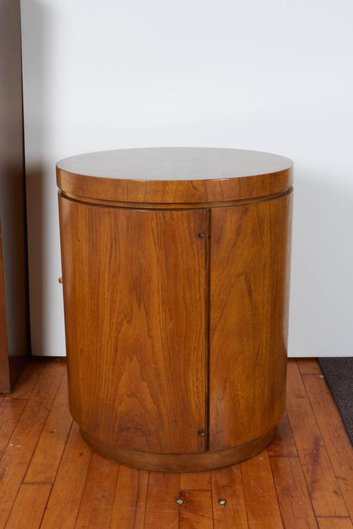 Drexel Cylinder Side Table and at 1stDibs cylinder side table