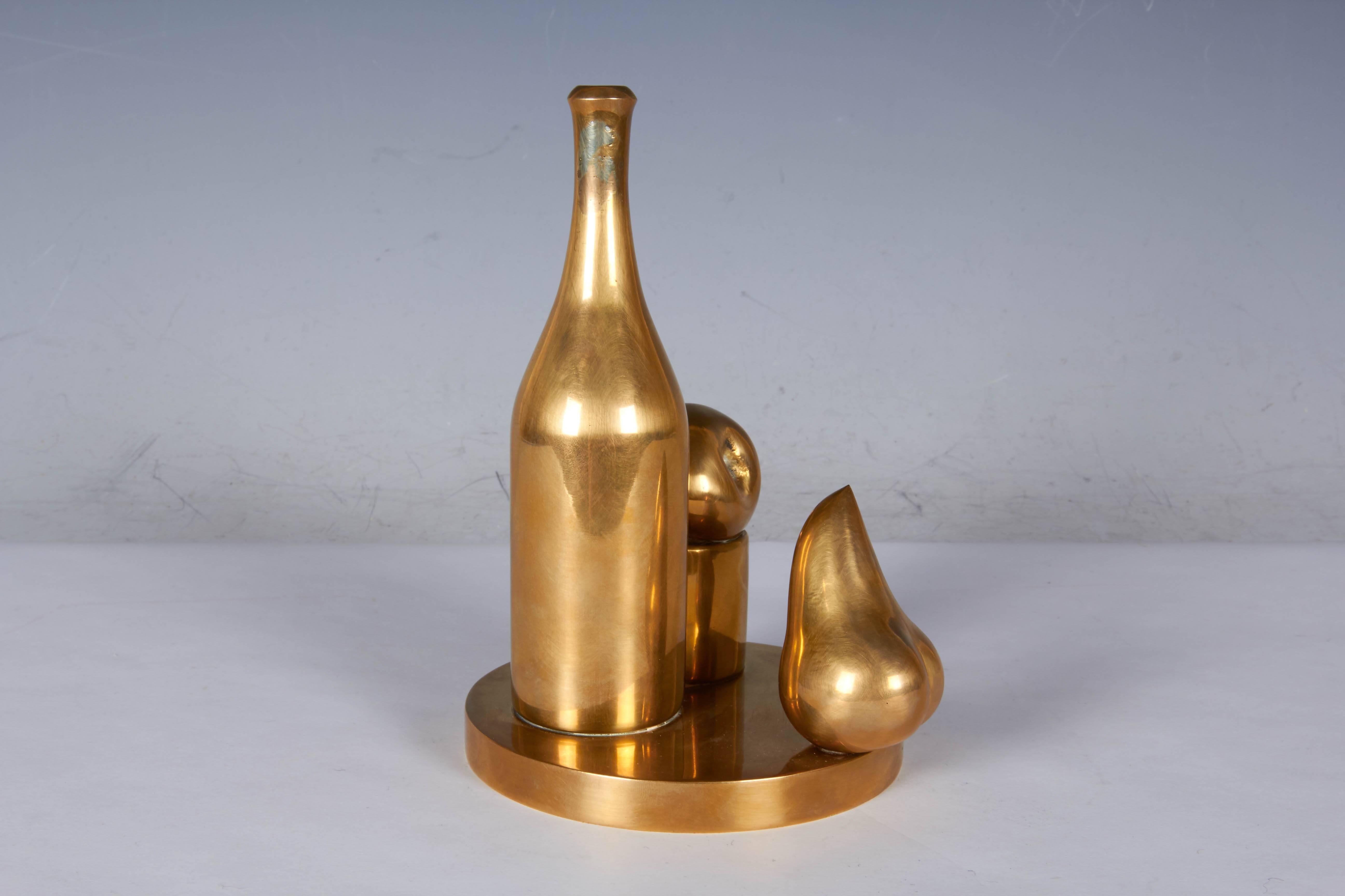 Paul Suttman Bronze Still Life for J. Walter Thompson Co., Signed and Dated In Good Condition In New York, NY