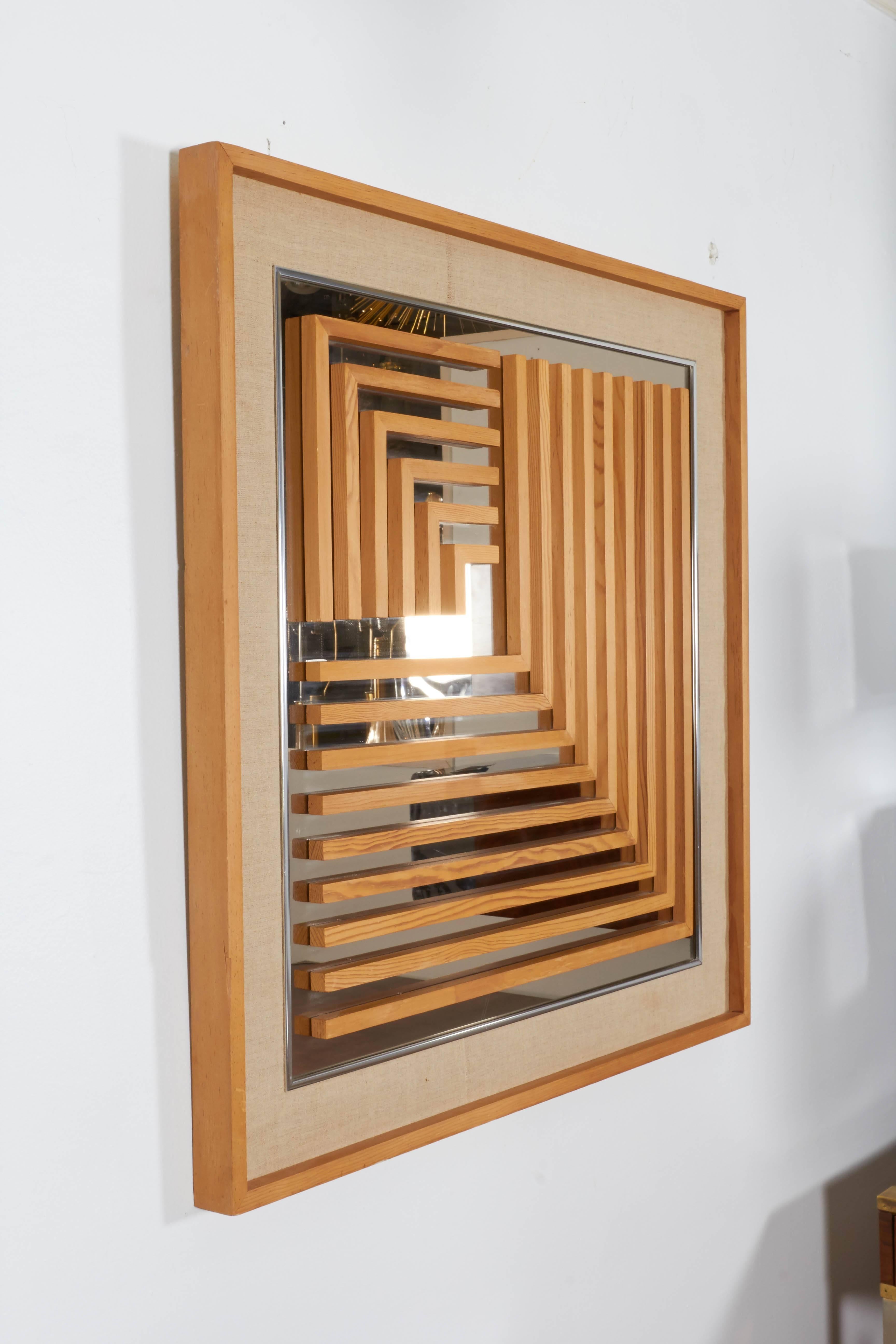 Modern Don Alguire Op Art Mirror for Greg Copeland
