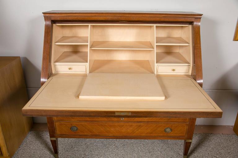 Italian Paolo Buffa Style Inlaid Slant Front Desk Vanity With Fitted Italian Paolo Buffa Style Inlaid Slant Front Desk Vanity With Fitted Interior For 1