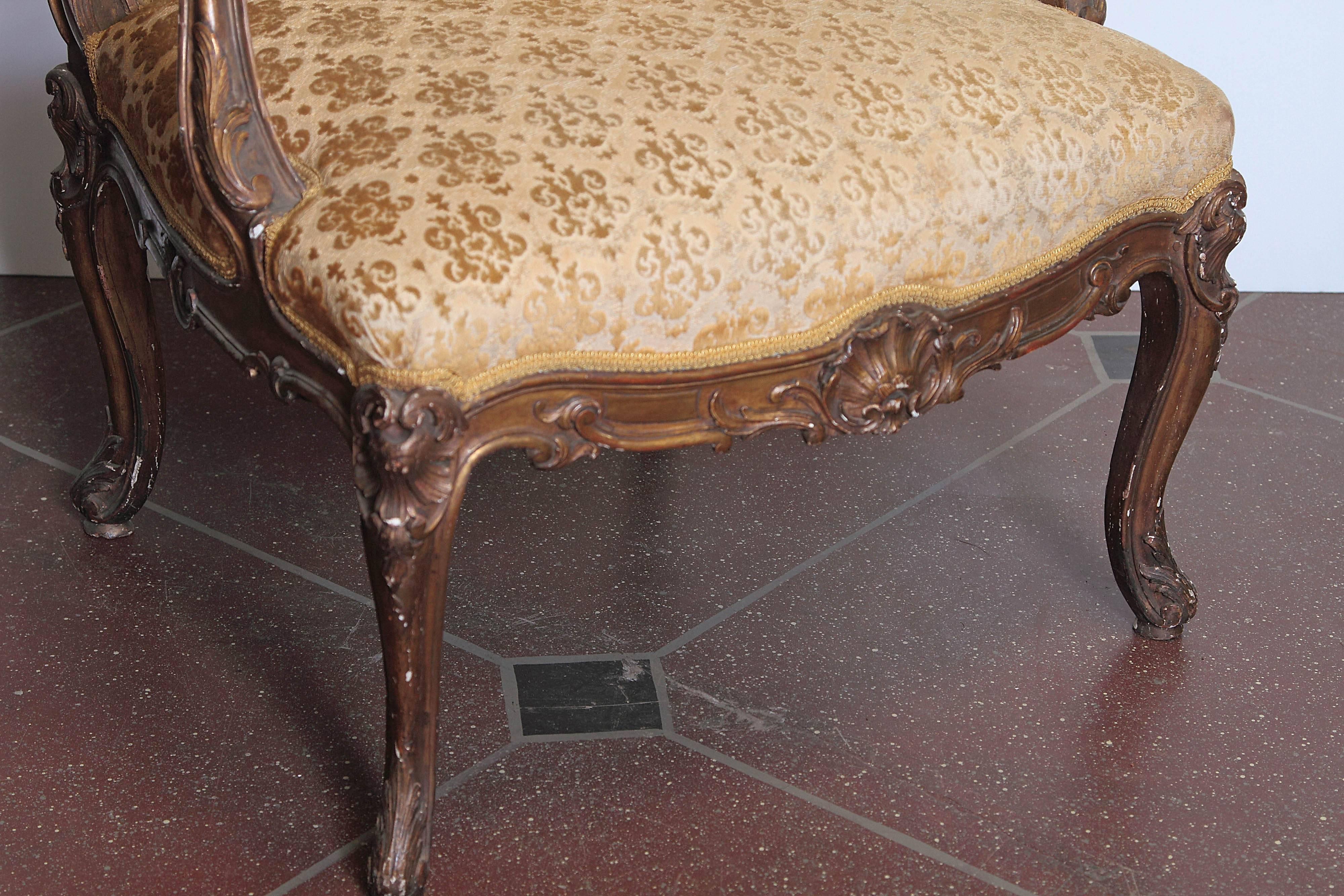 Pair of 19th Century French Giltwood Armchairs 1