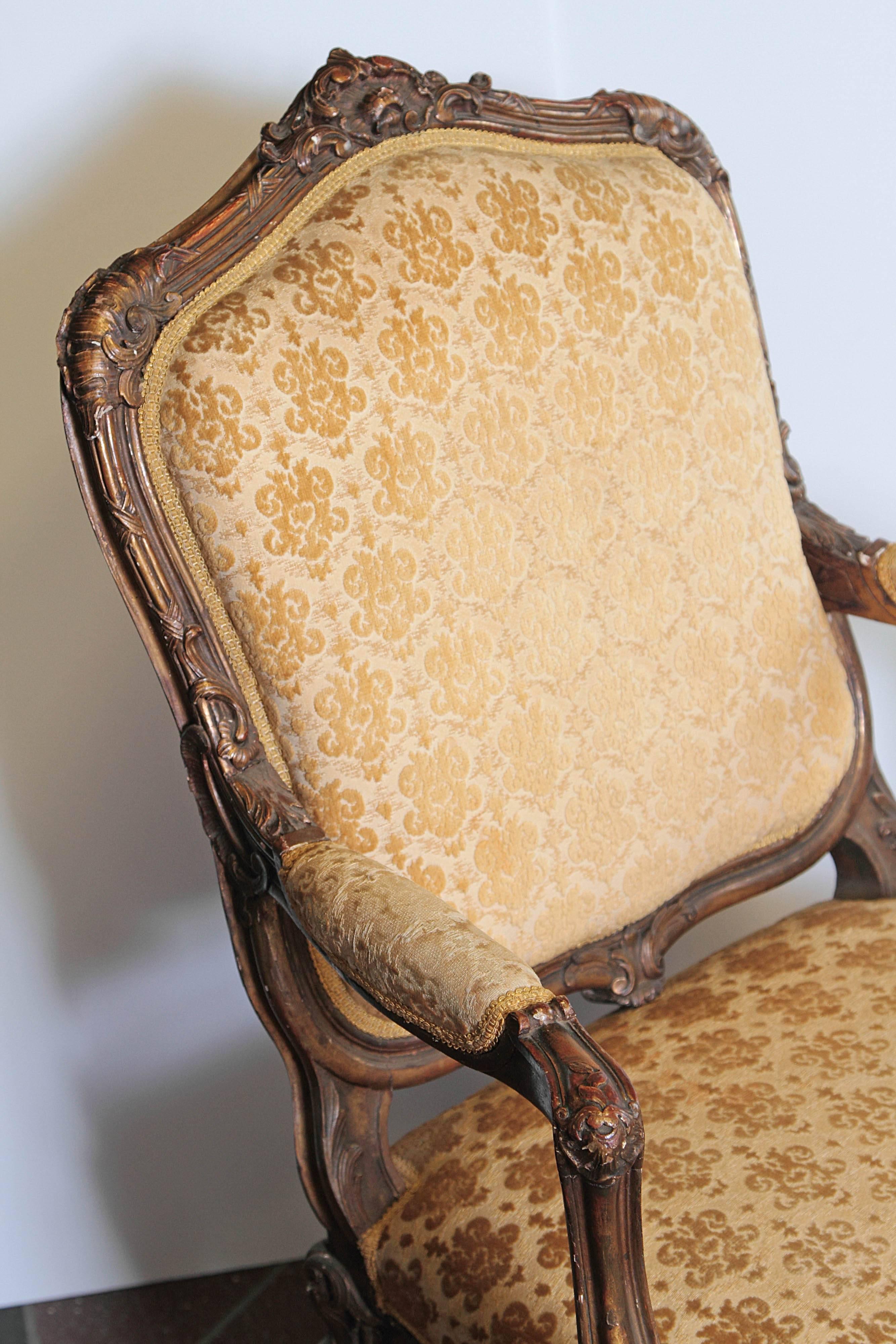 Pair of 19th Century French Giltwood Armchairs 2