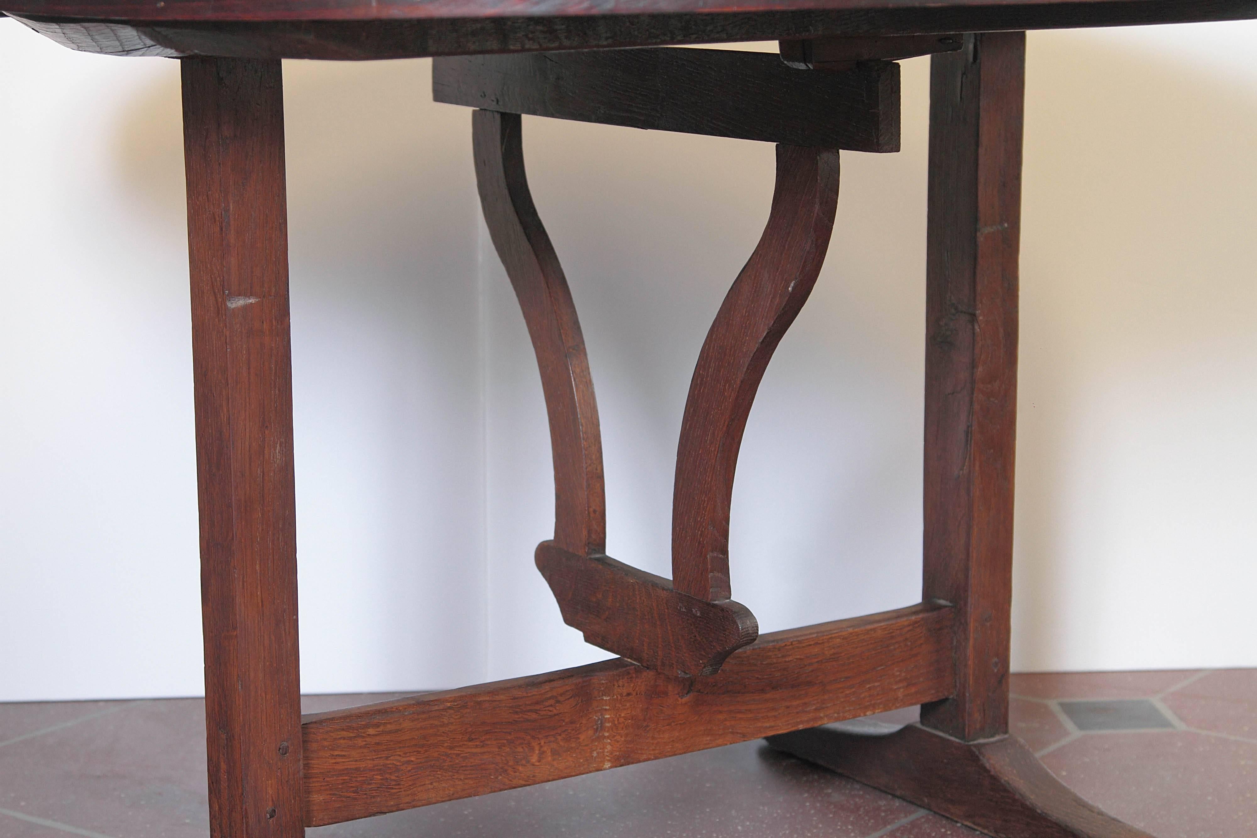 19th Century French Oak Wine Tasting Table 1