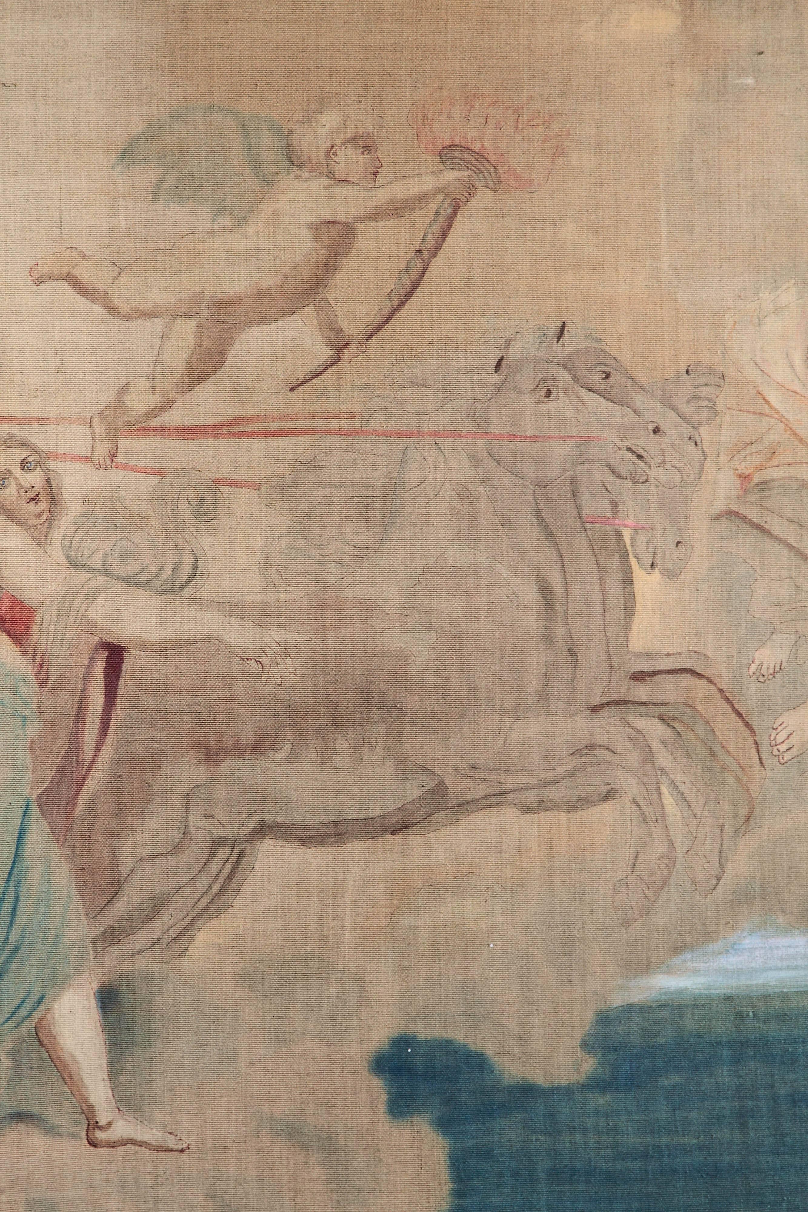 Brushed 19th Century Allegorical Painting
