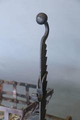 18th Century Set of Firedogs and Log Basket