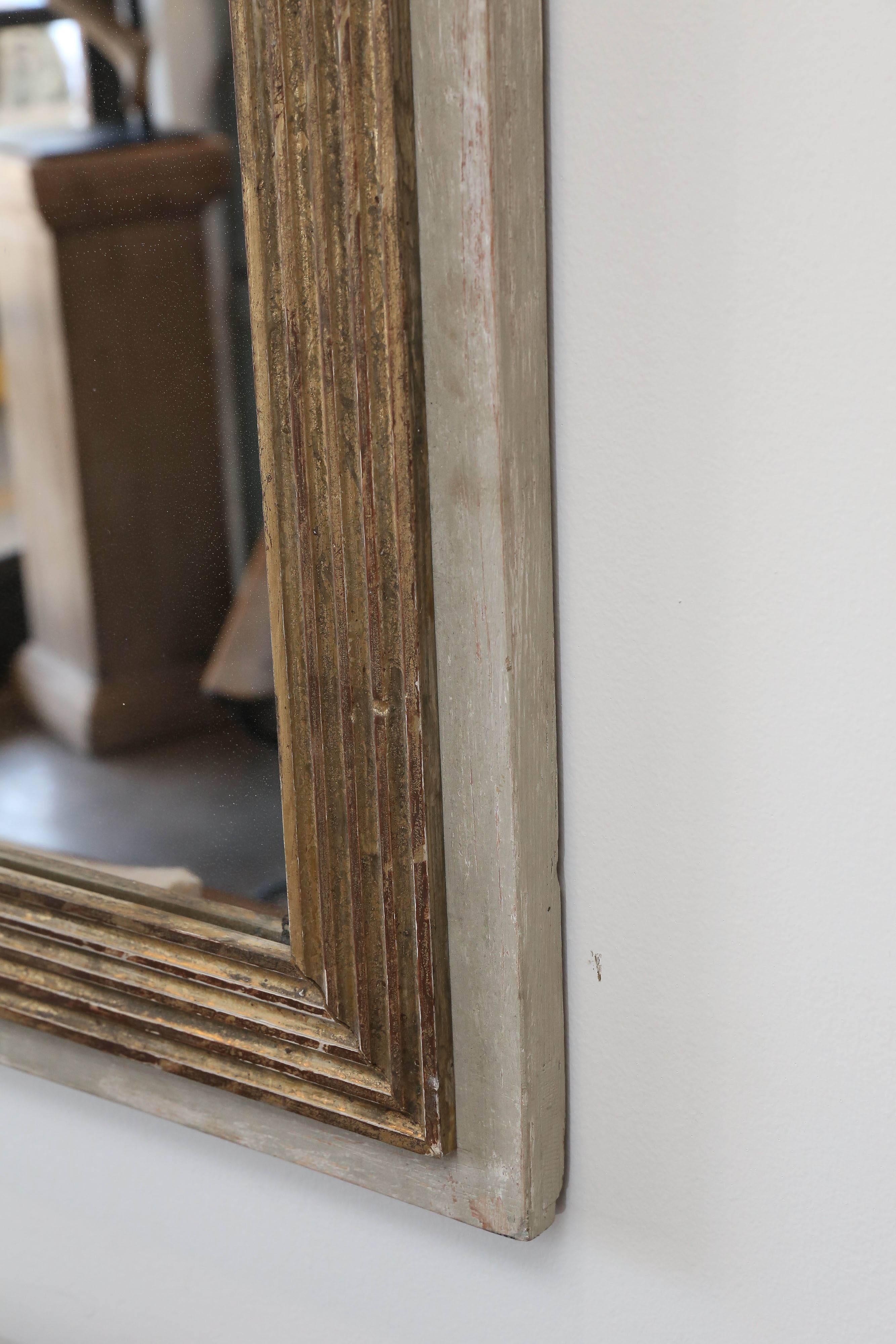 Directoire Pair of Large Contemporary Mirrors Made from 18th Century Reeded Fragment S
