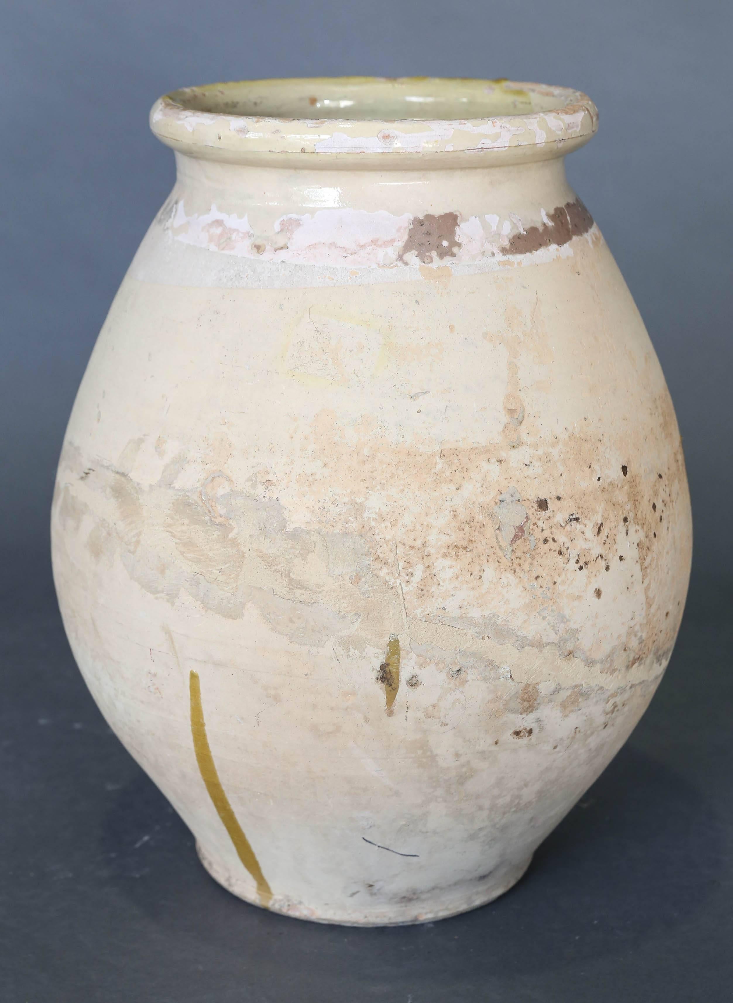 19th century Biot jar from France used to store and ship olives aboard ships.
       