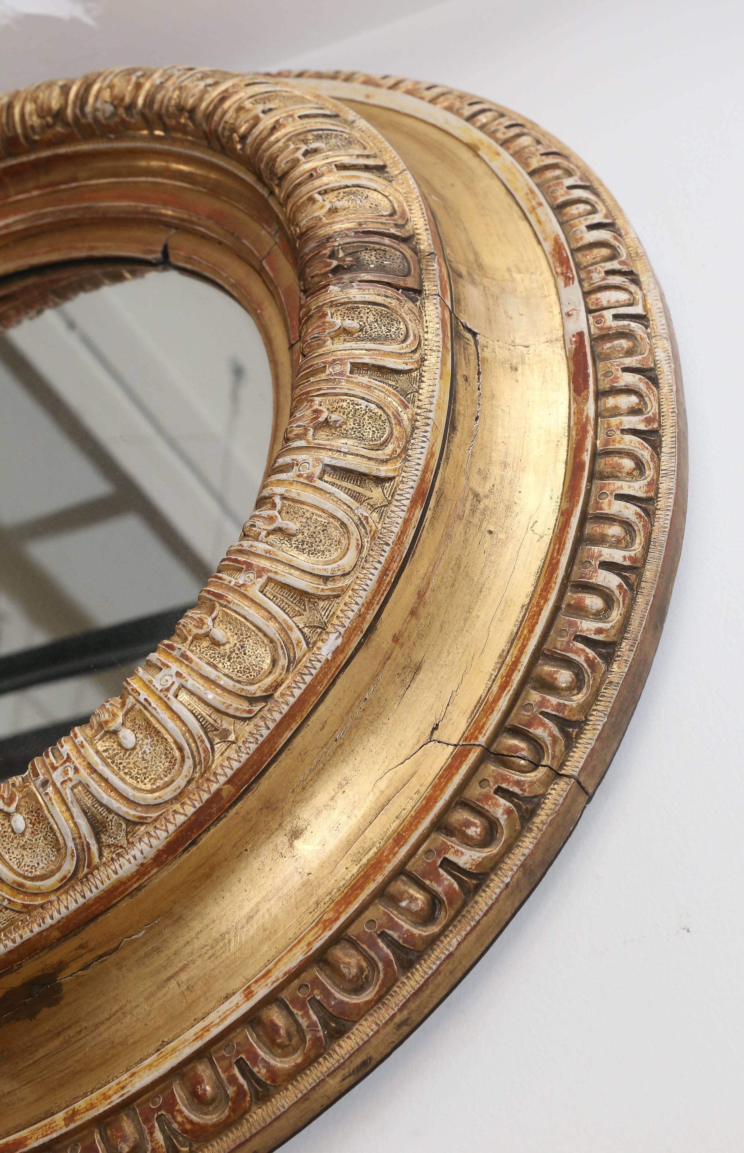 Miroir rond du XVIIIe siècle Excellent état - En vente à Houston, TX