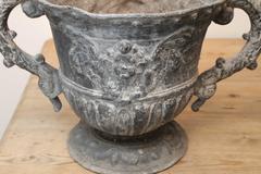 Antique Pair of 19th Century Lead Garden Urns