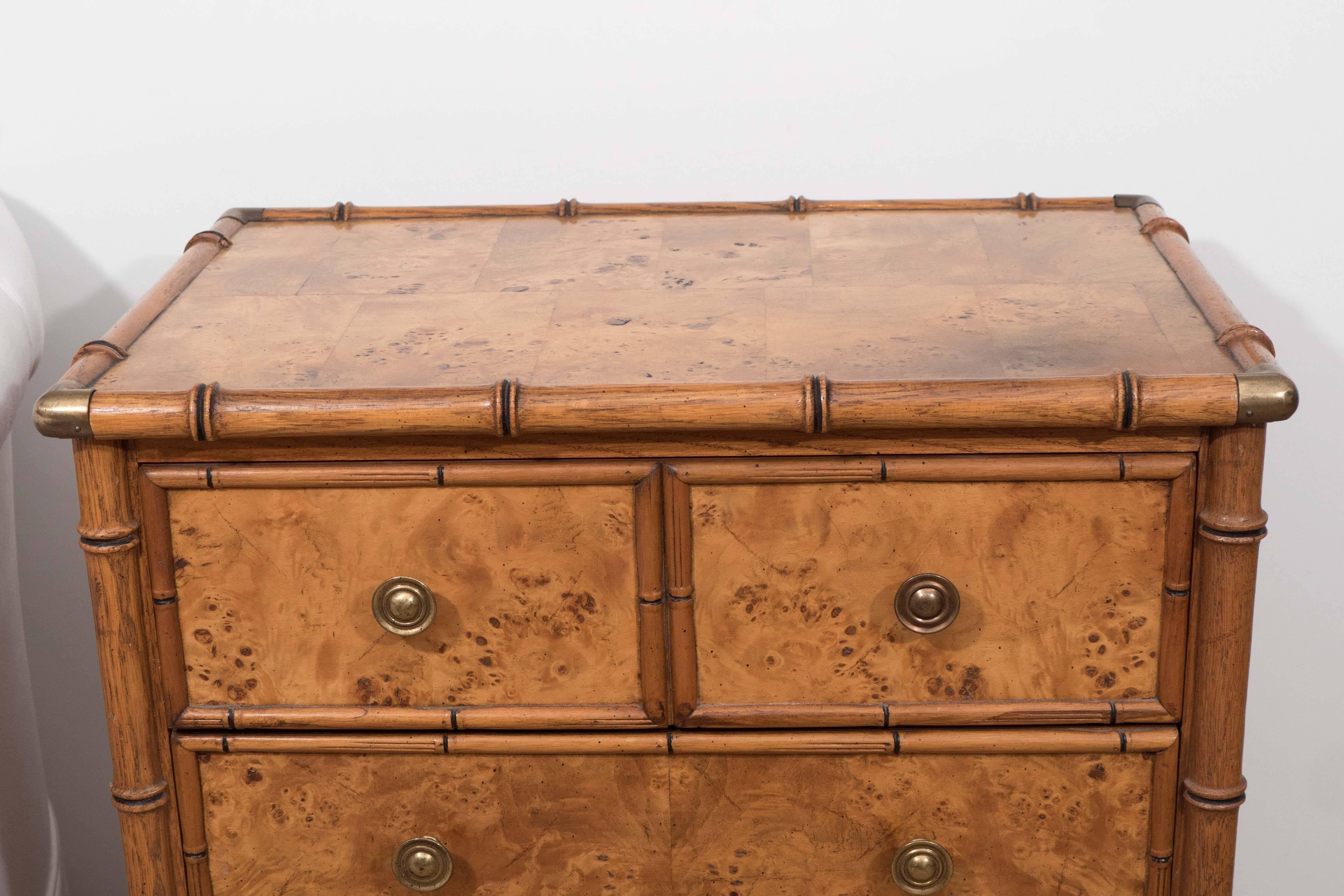 small bamboo chest of drawers