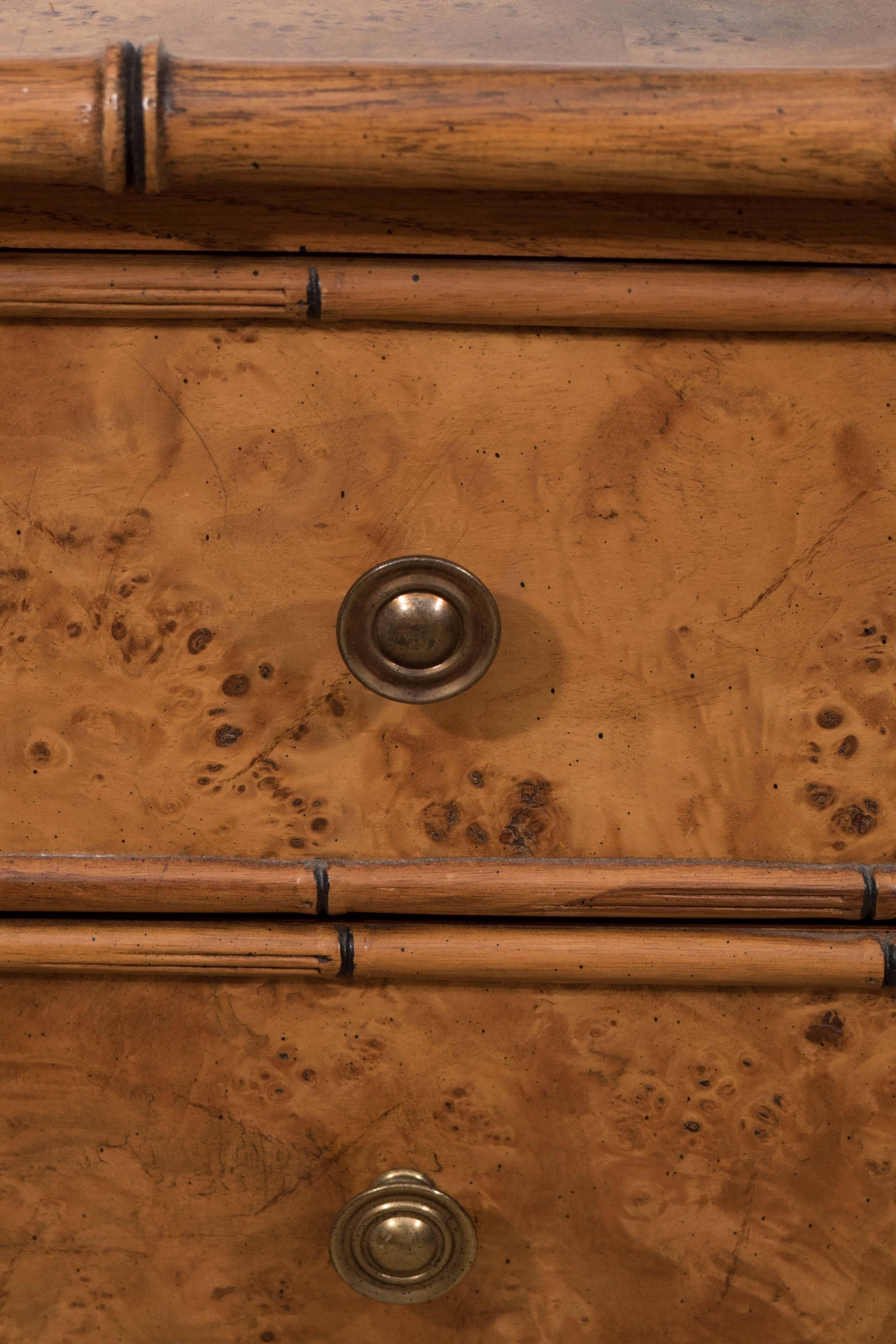 Small Faux Bamboo Chest of Drawers 2