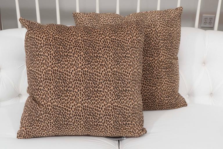 A Pair Cheetah Print Pillows For Sale at 1stDibs