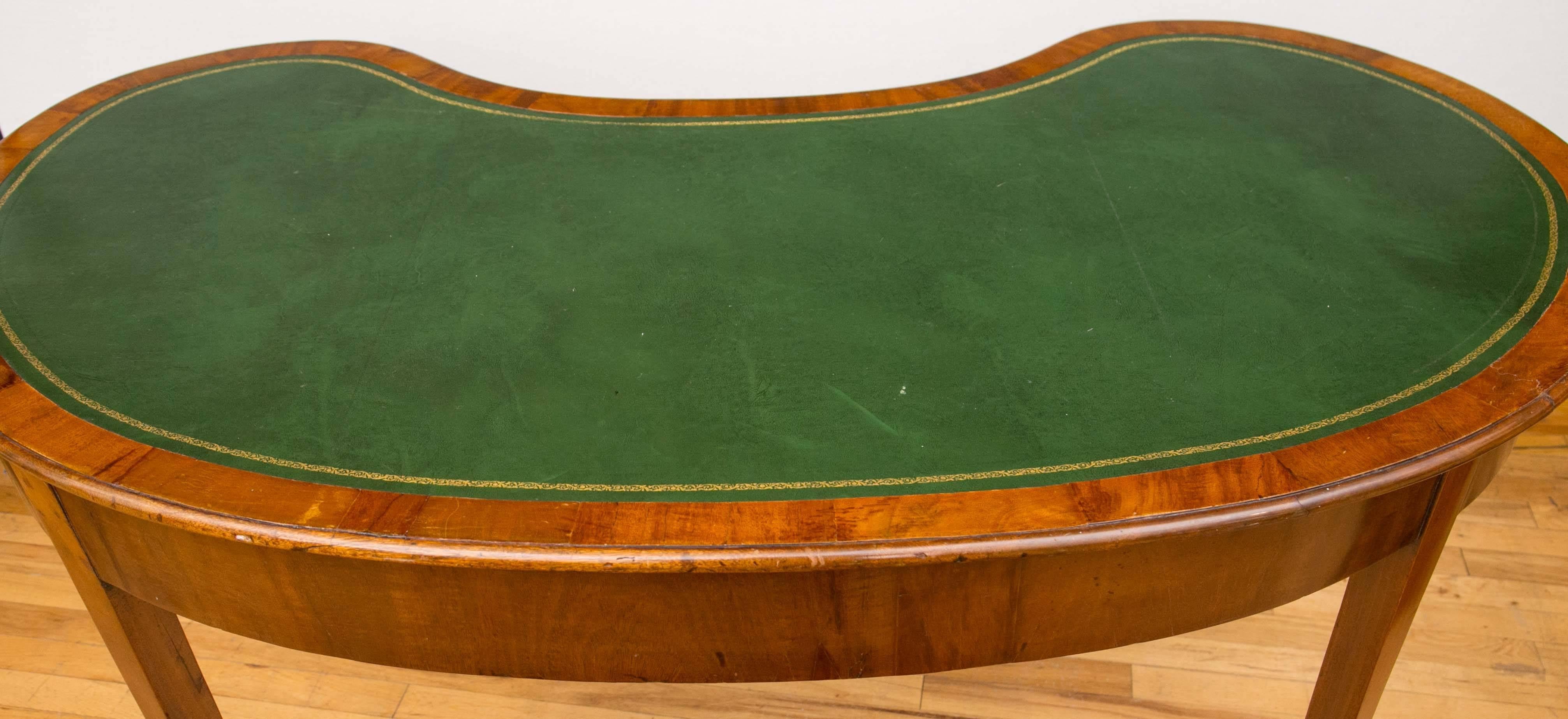George III Hepplewhite Style Kidney-Shaped Writing Table 4