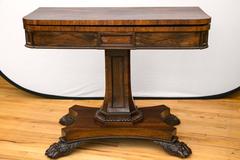 Pair of English Regency Period Rosewood Game Tables