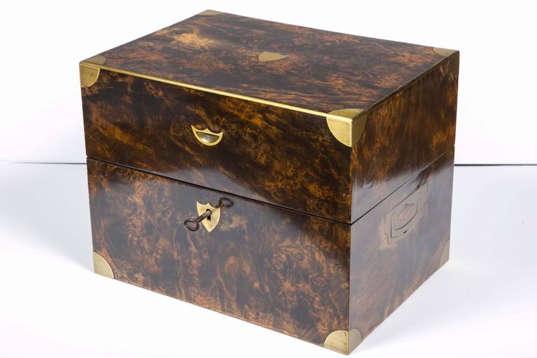 English 1790 Burl Wood Liquor Decanter Travel Bar at 1stDibs travel decanter, liquor travel