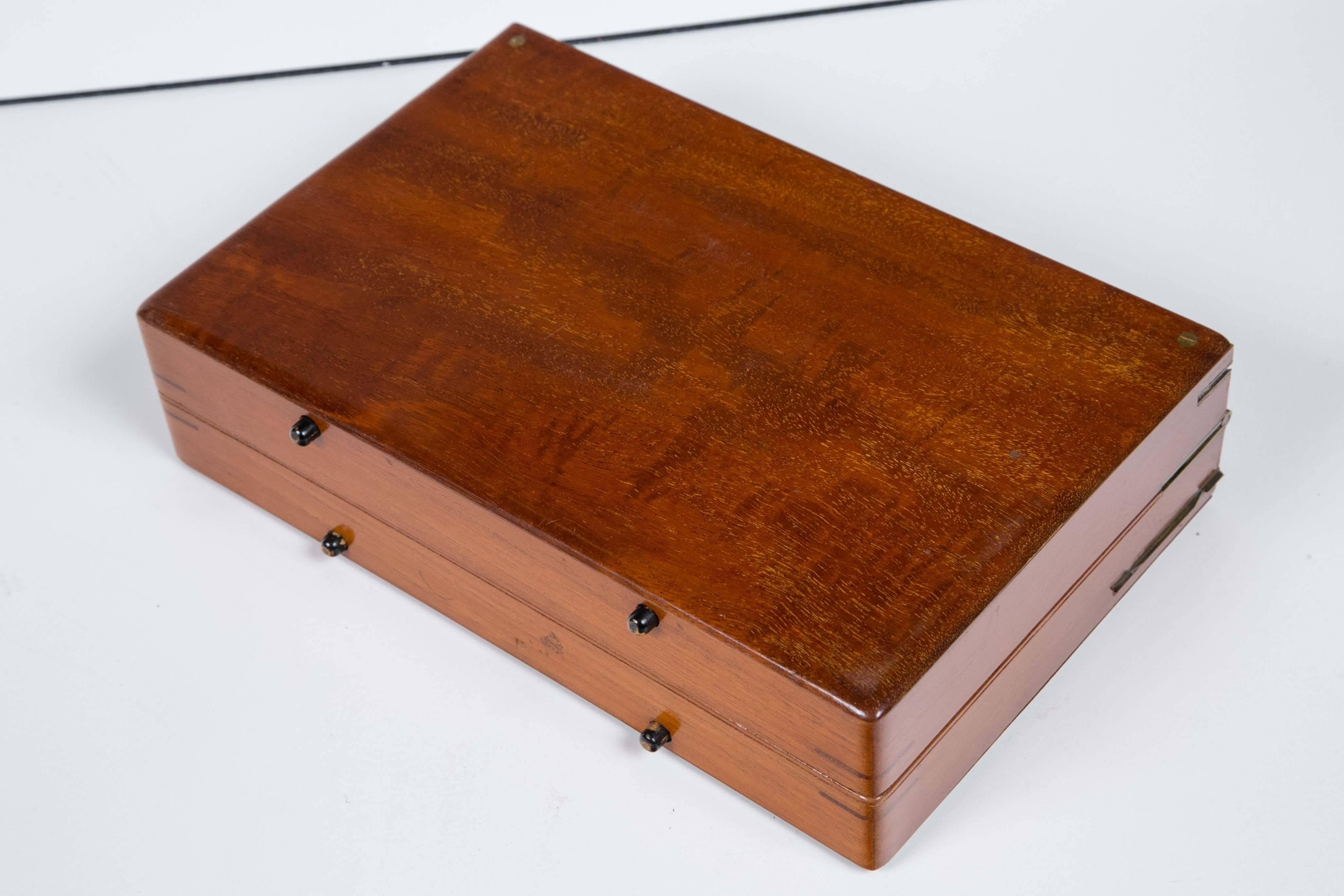 Late 19th Century English 1870 Mahogany Chess Game Signed Jaques, London