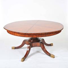 Flame Mahogany Segmented Circular Extending Table