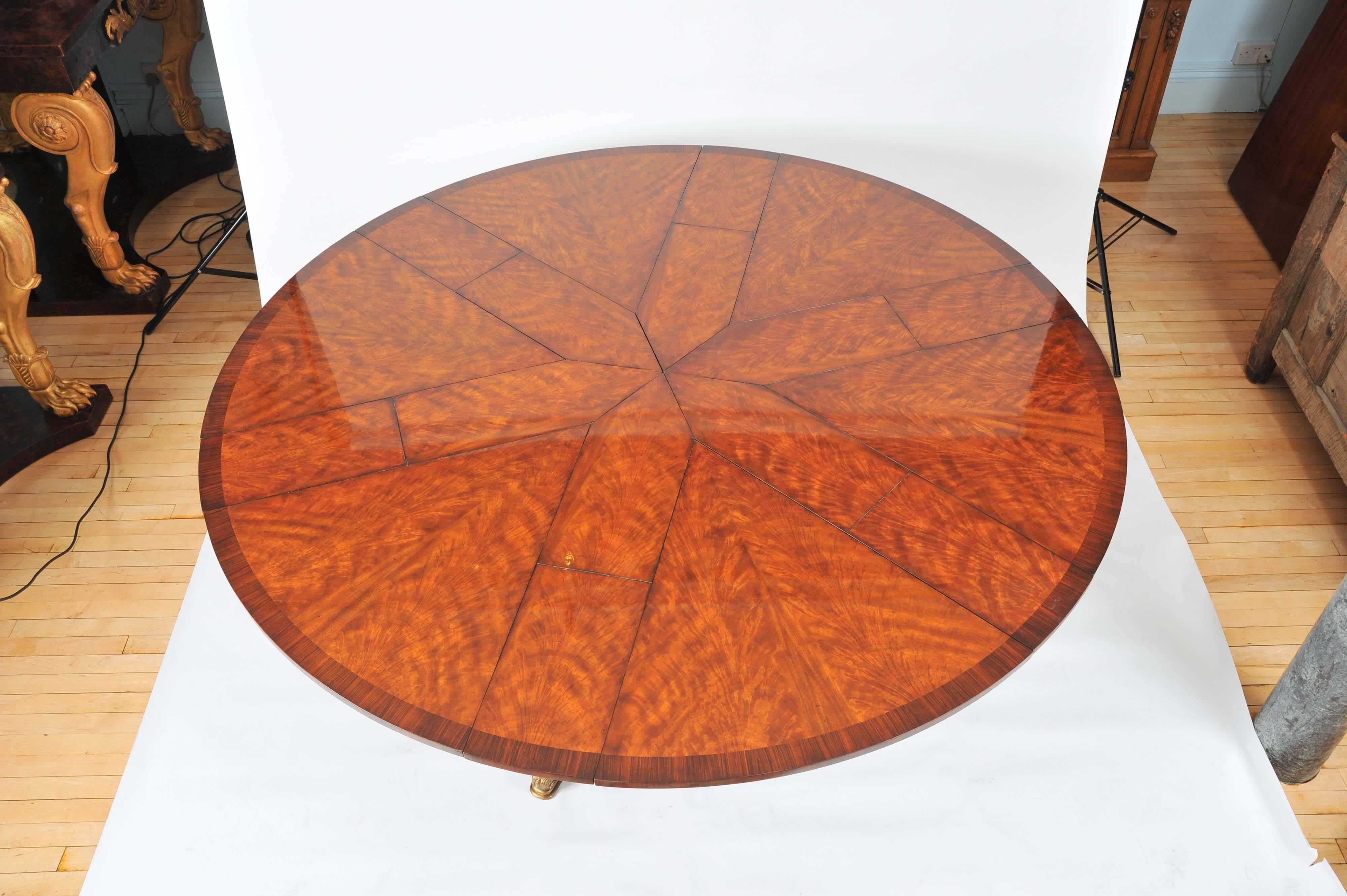 Flame Mahogany Segmented Circular Extending Table  1