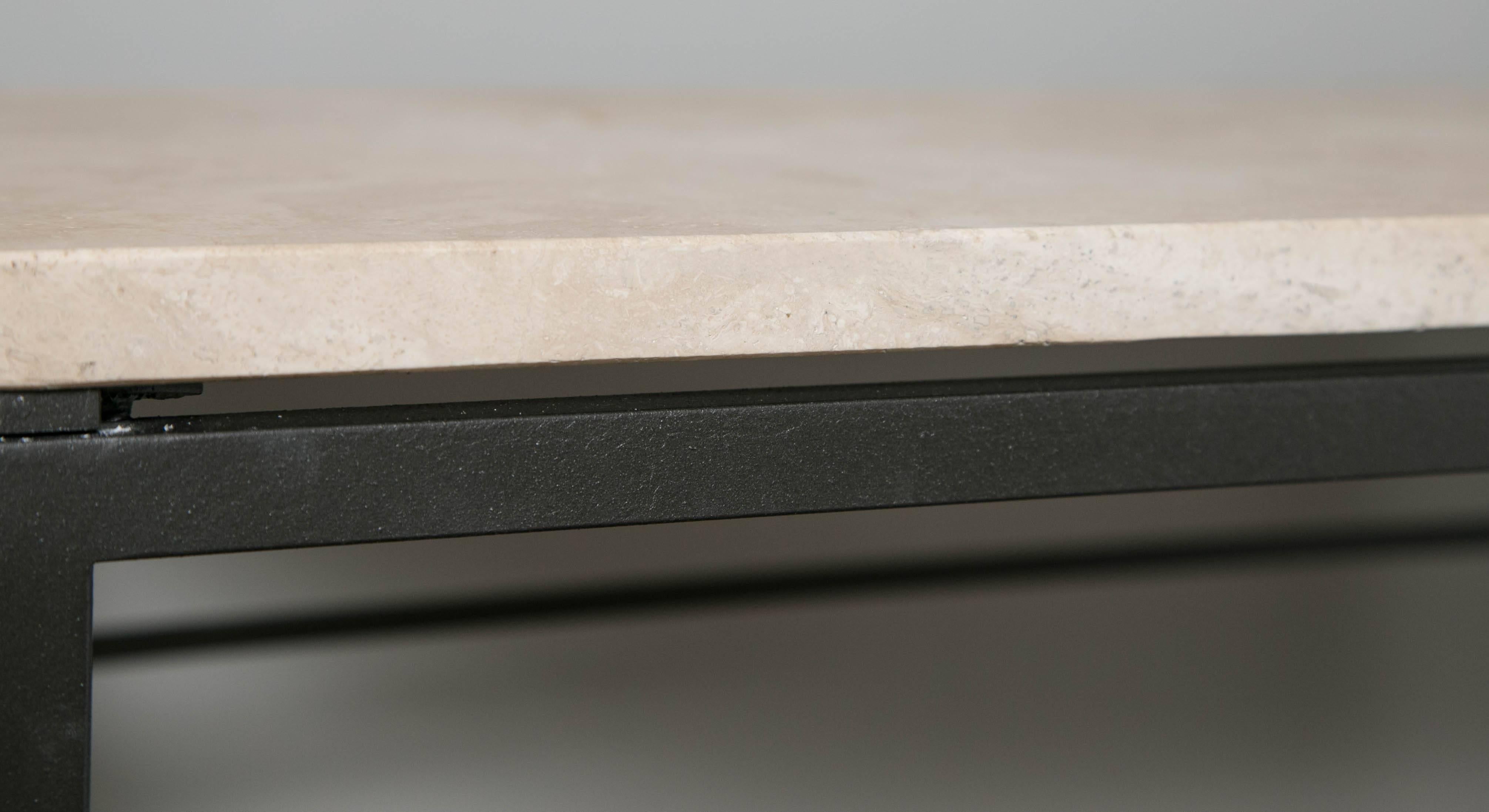 Stone Wrought Iron Console/Sofa Table 