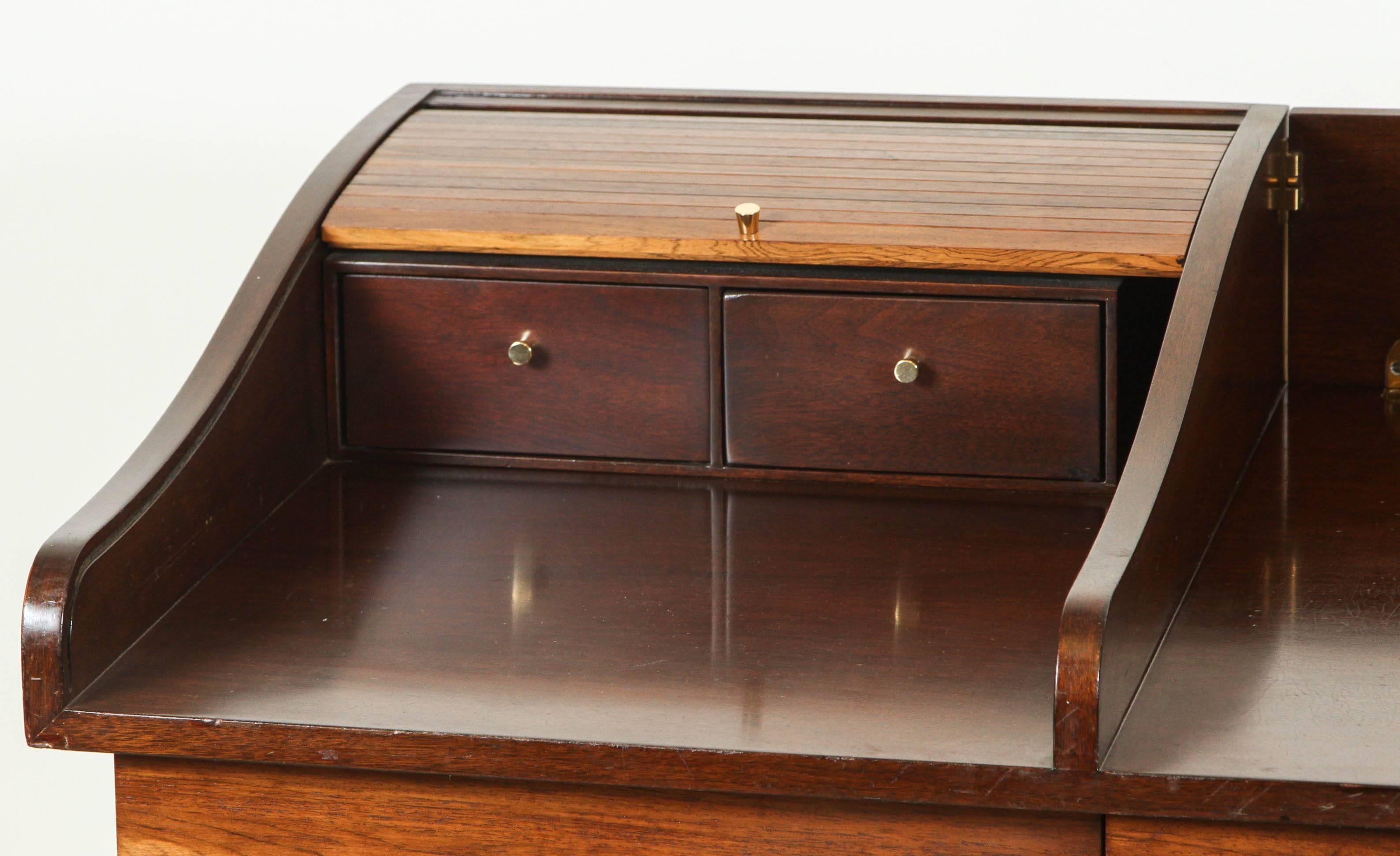 American Executive Roll-Top Desk by Edward Wormley for Dunbar