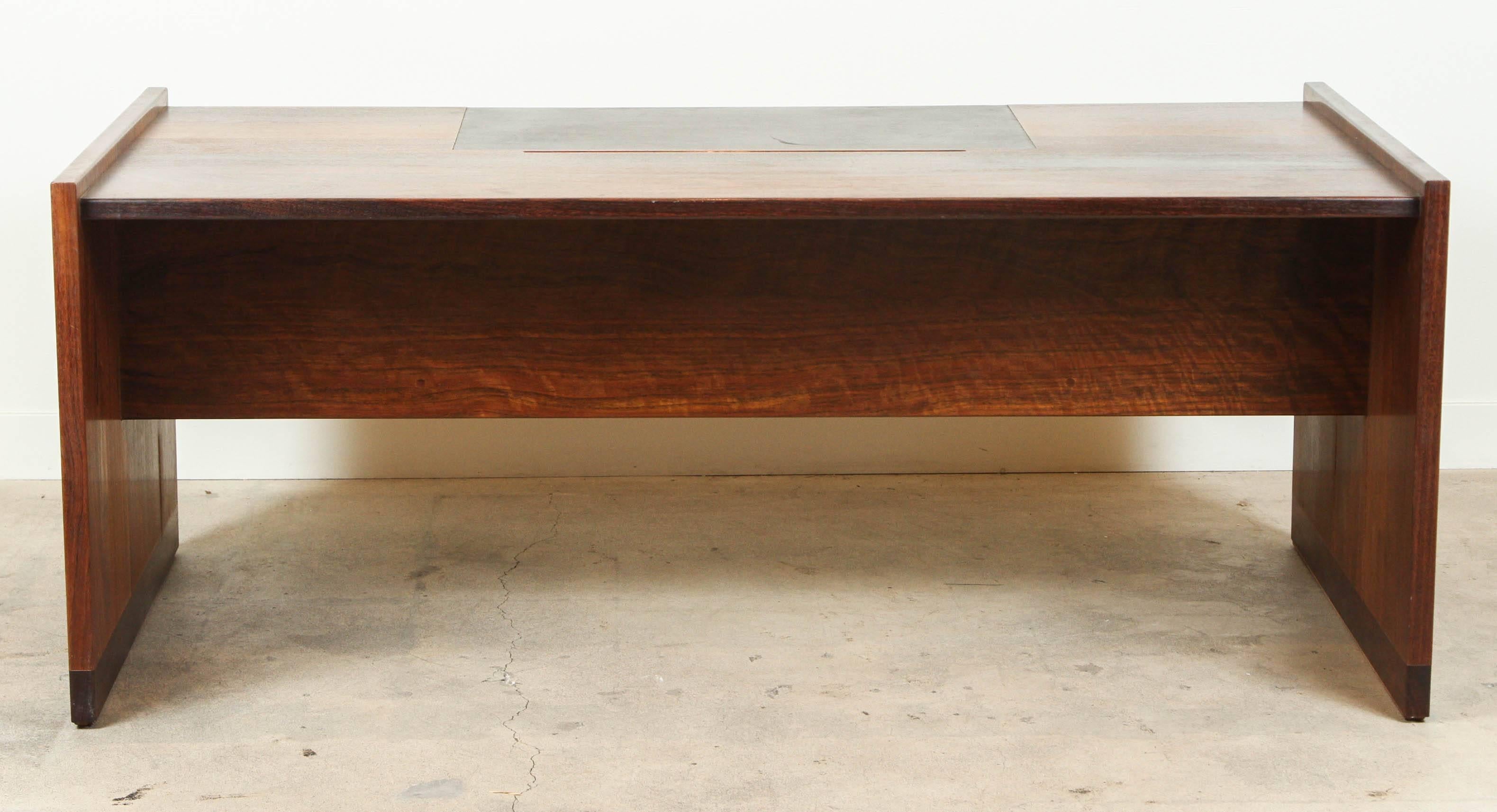 Solid Walnut and Leather Desk by John Nyquist 4