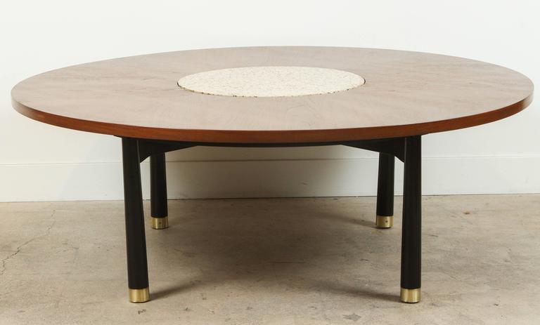 Terrazzo and Walnut Coffee Table by Harvey Probber at 1stDibs