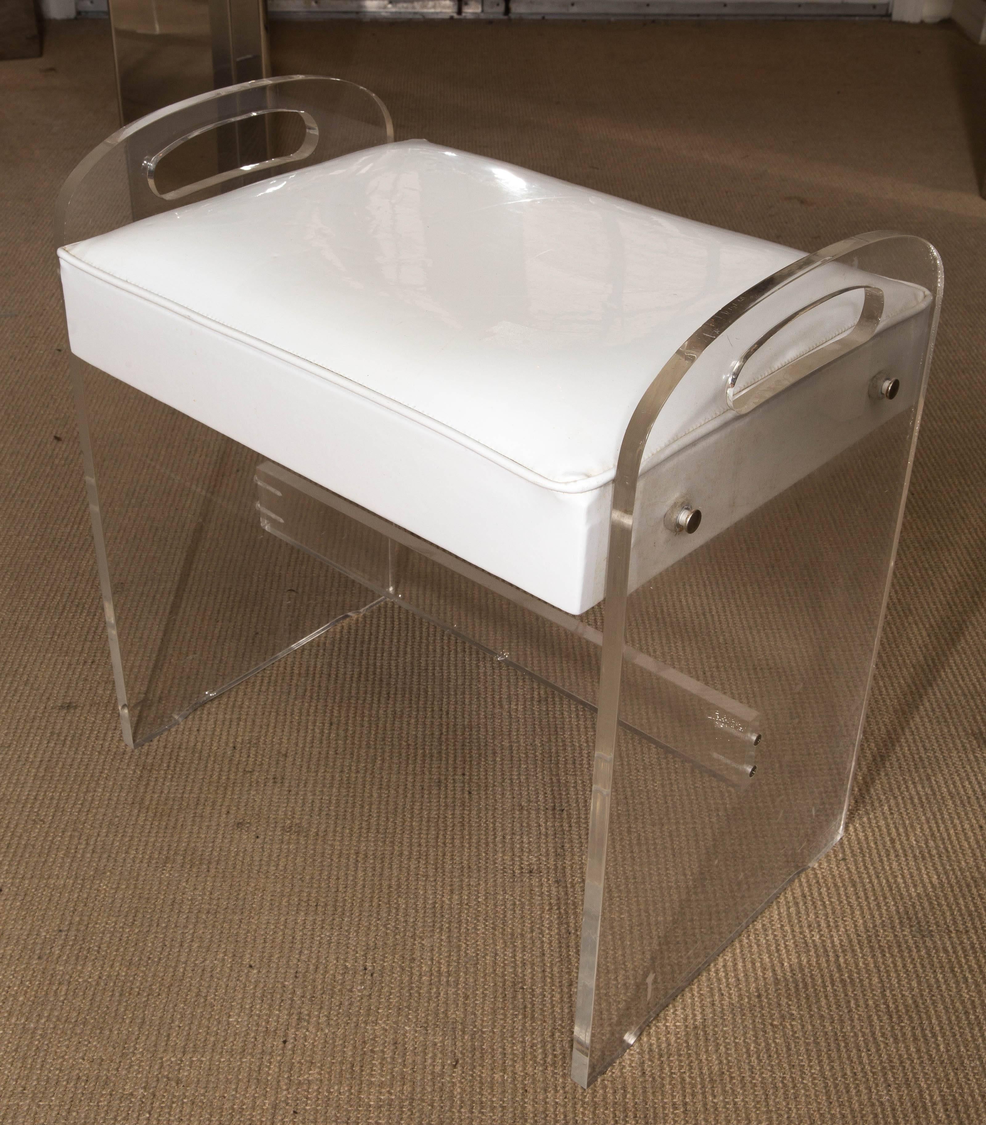 Mid-Century Modern Mid-Century Lucite Bench For Sale