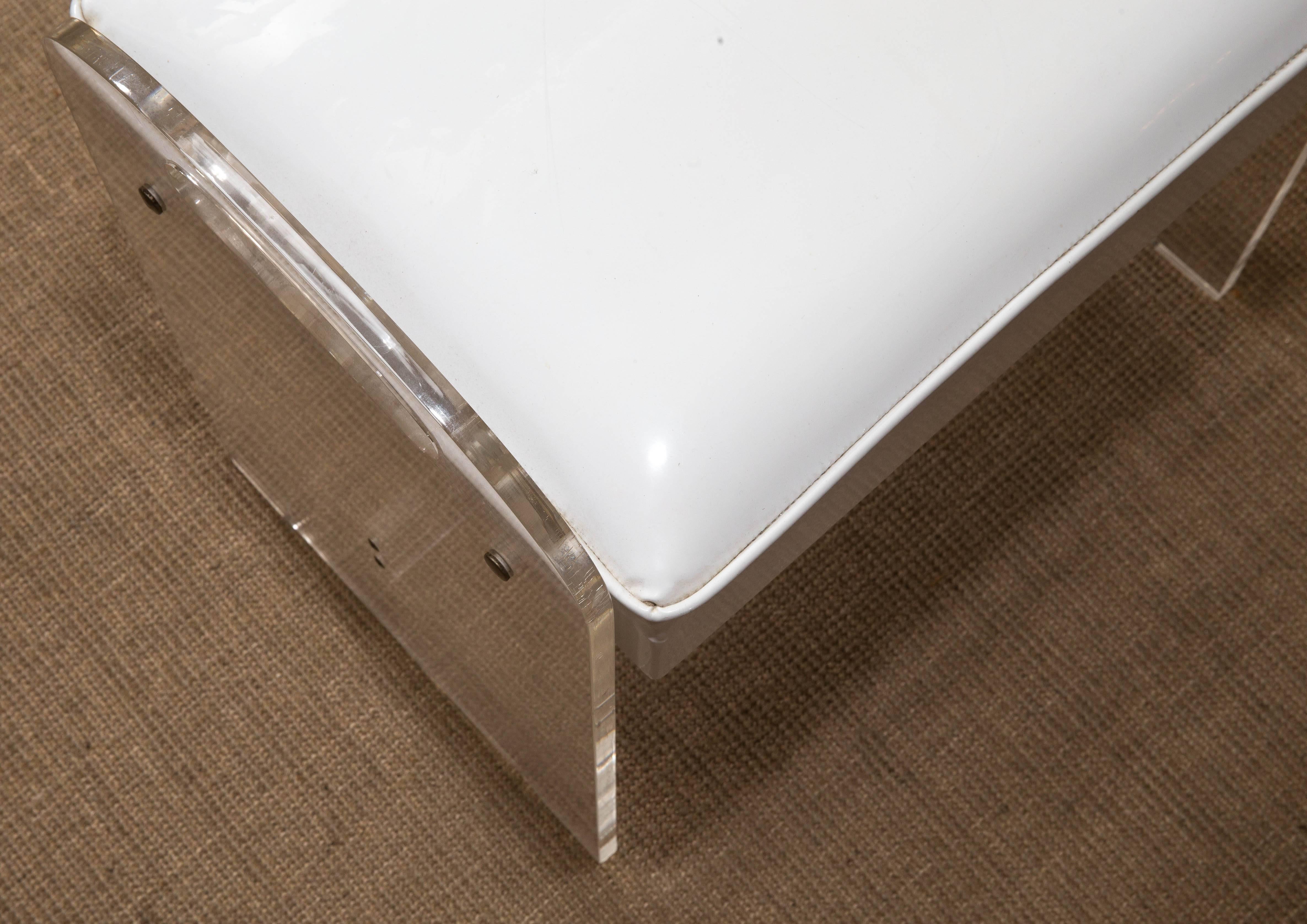 Mid-Century Lucite Bench For Sale 1