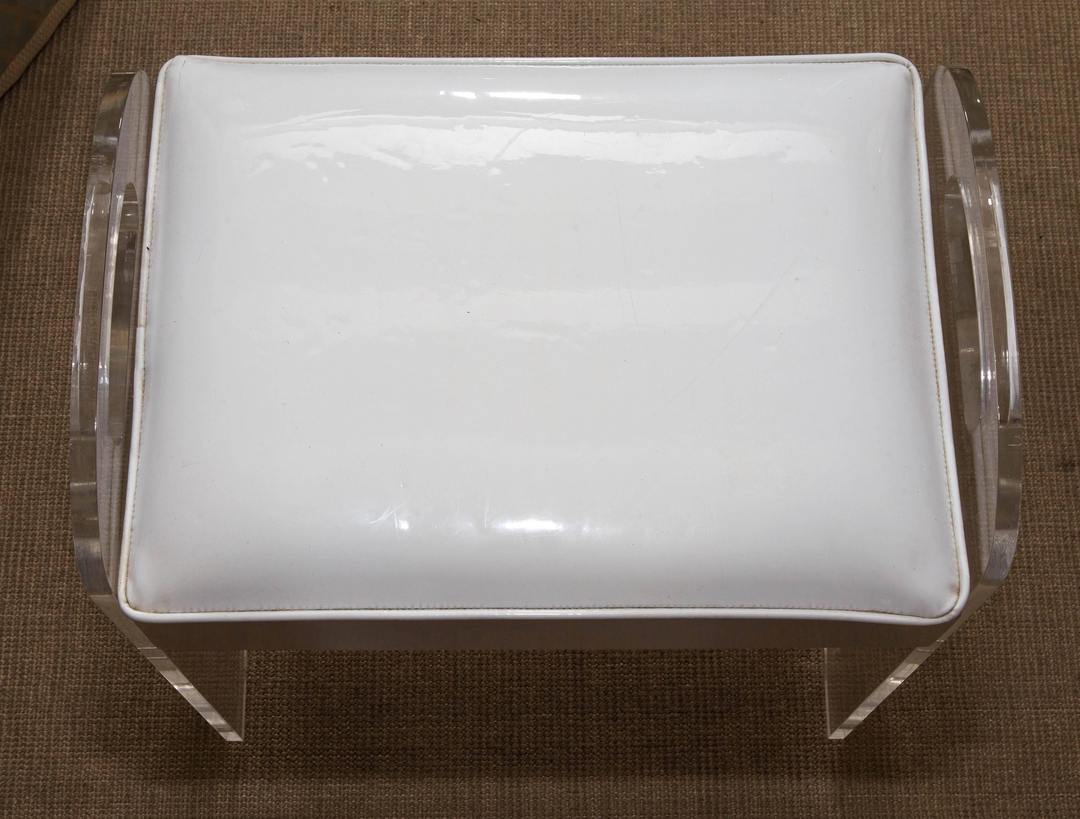 Mid-Century Lucite Bench For Sale 4