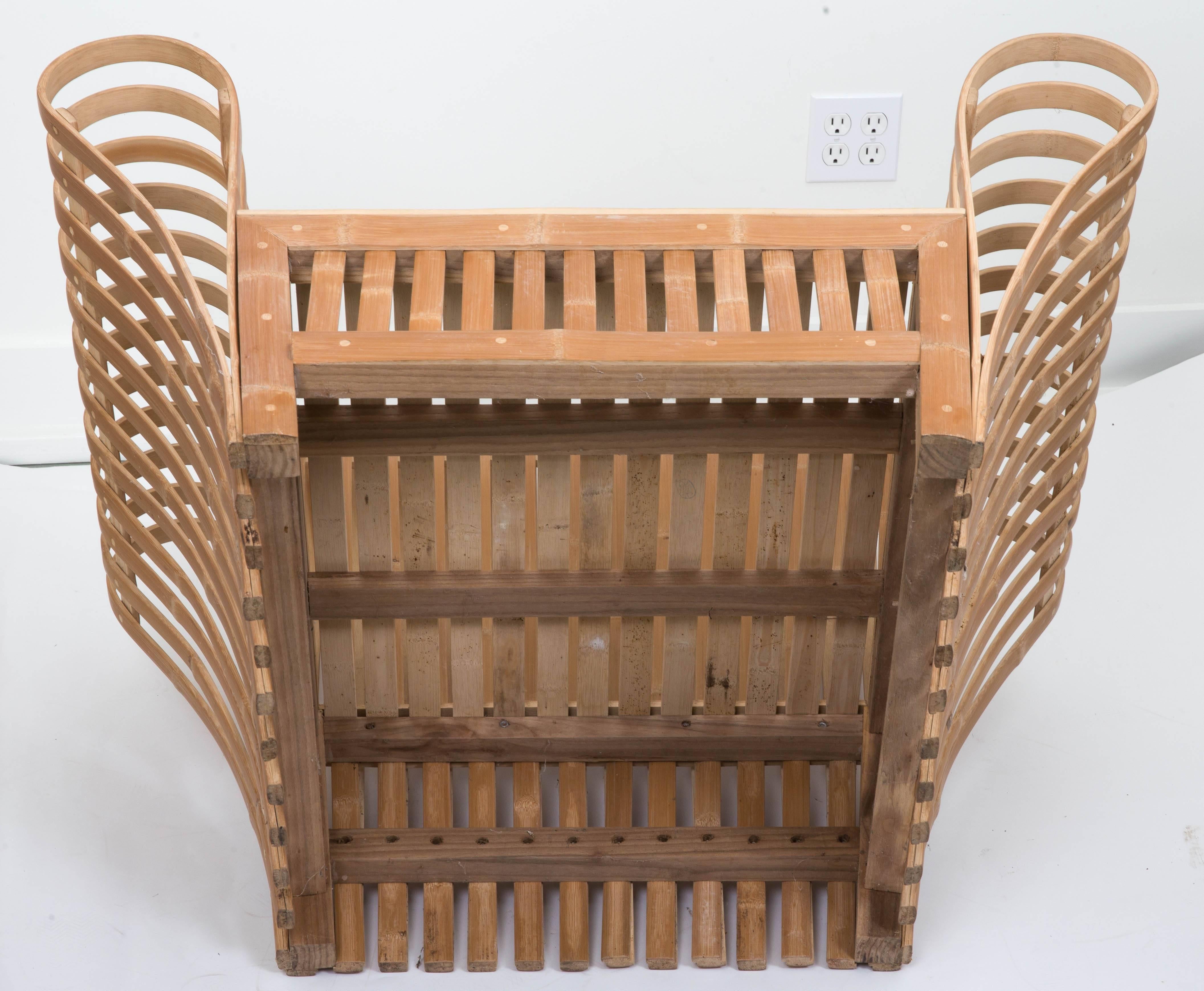 Bamboo Slat Lounge Chair For Sale 5
