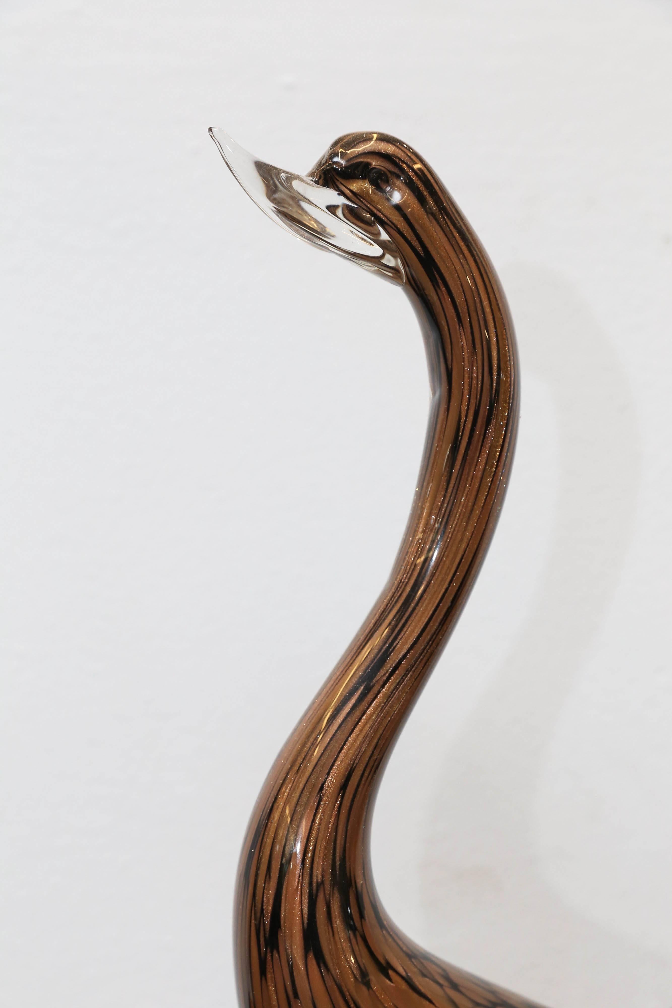 Mid-Century Modern Murano Swan Figure