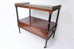 Pair Of Side/ Pembroke Tables with Original Brass Gallery, Great Inlaid & Veneer