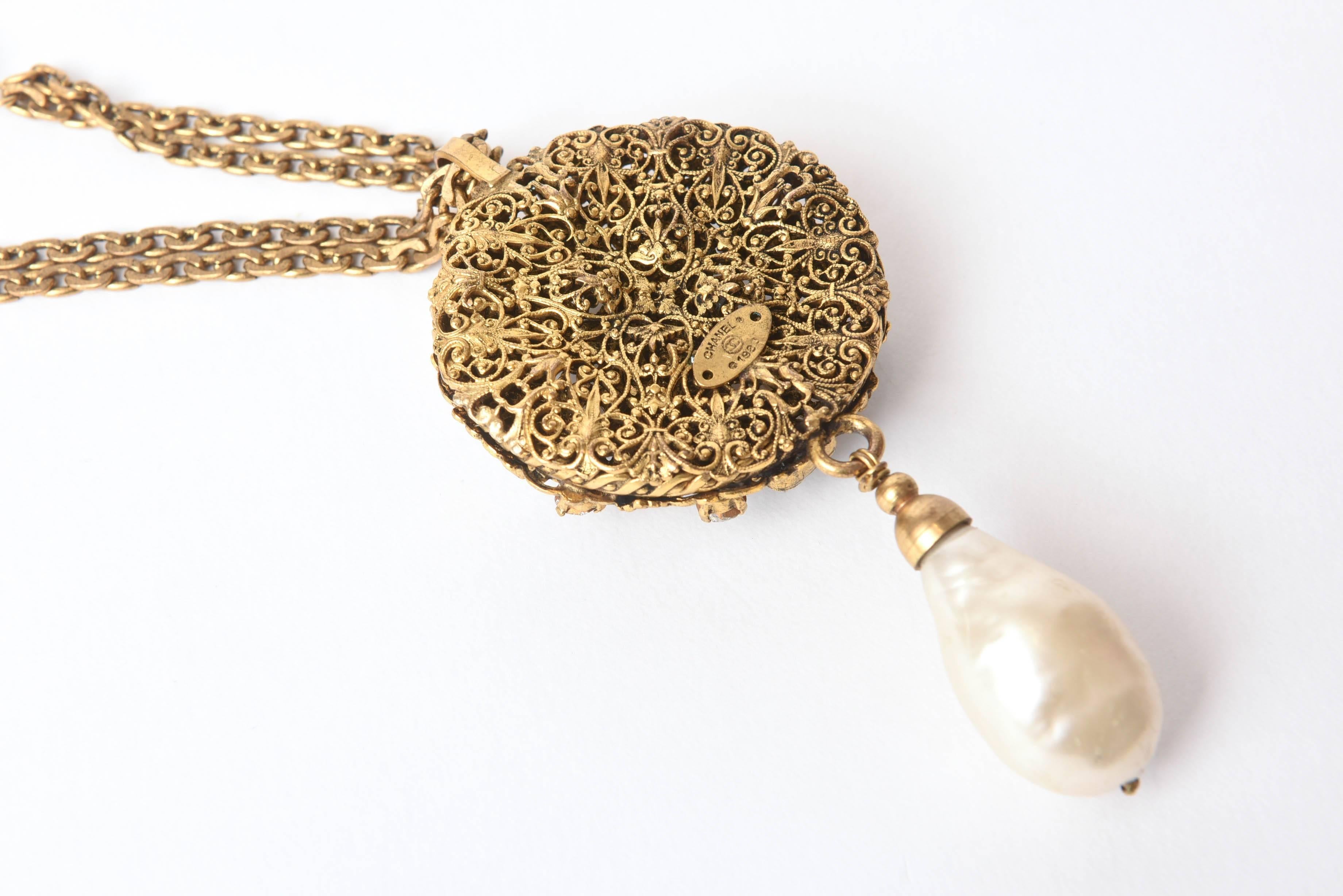 Hand-Crafted Vintage Chanel Necklace, Faux Pearl, Long and Impressive