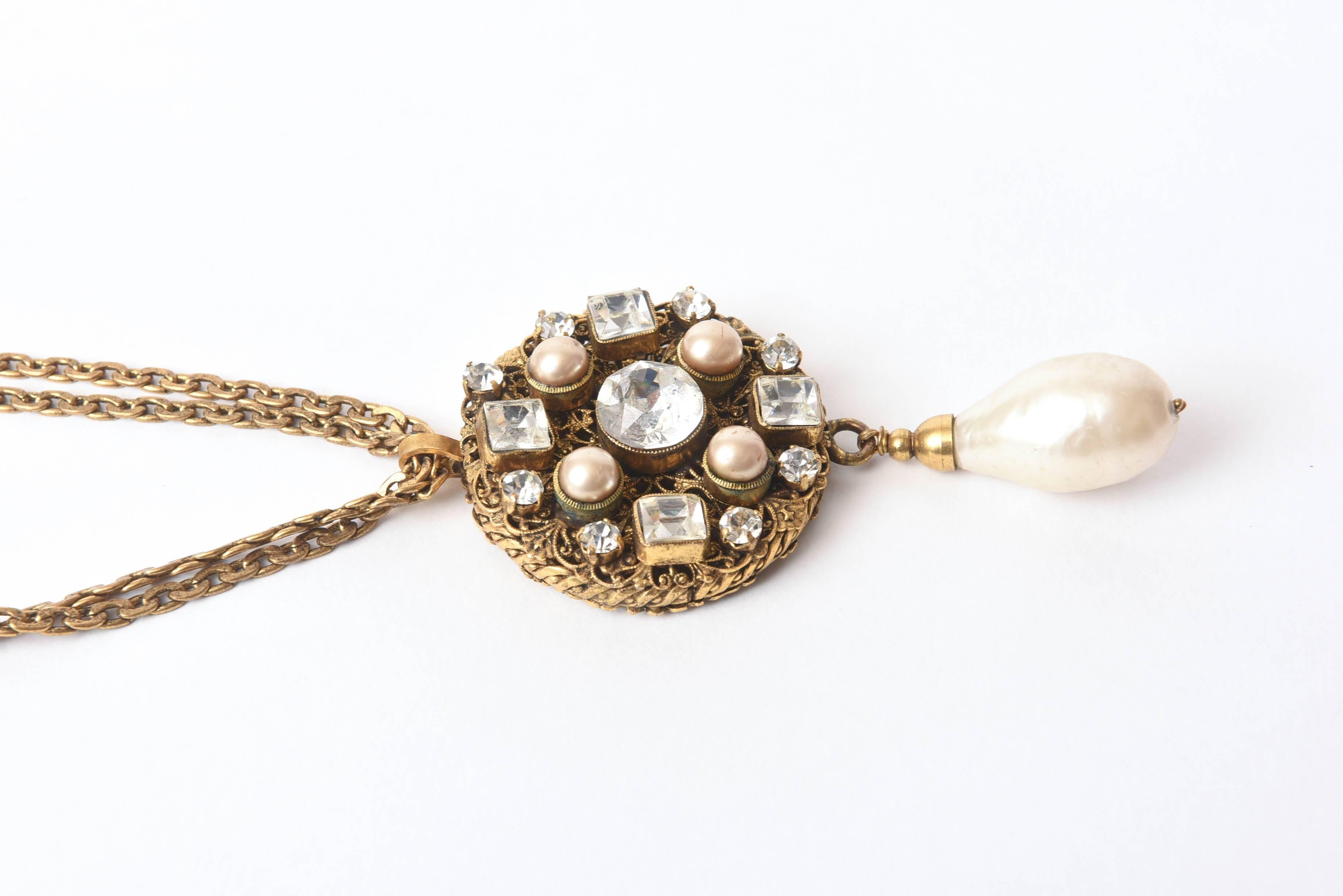 Late 20th Century Vintage Chanel Necklace, Faux Pearl, Long and Impressive