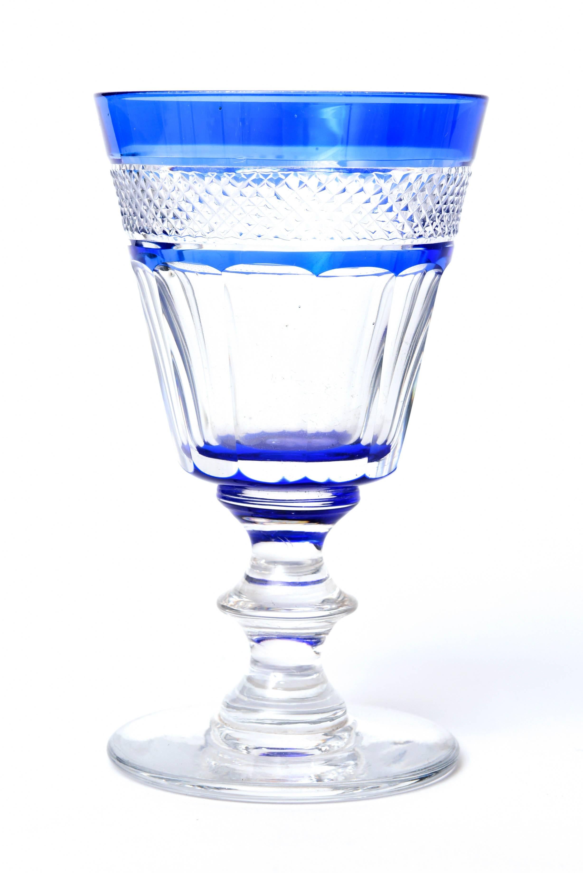 vintage cobalt blue wine glasses