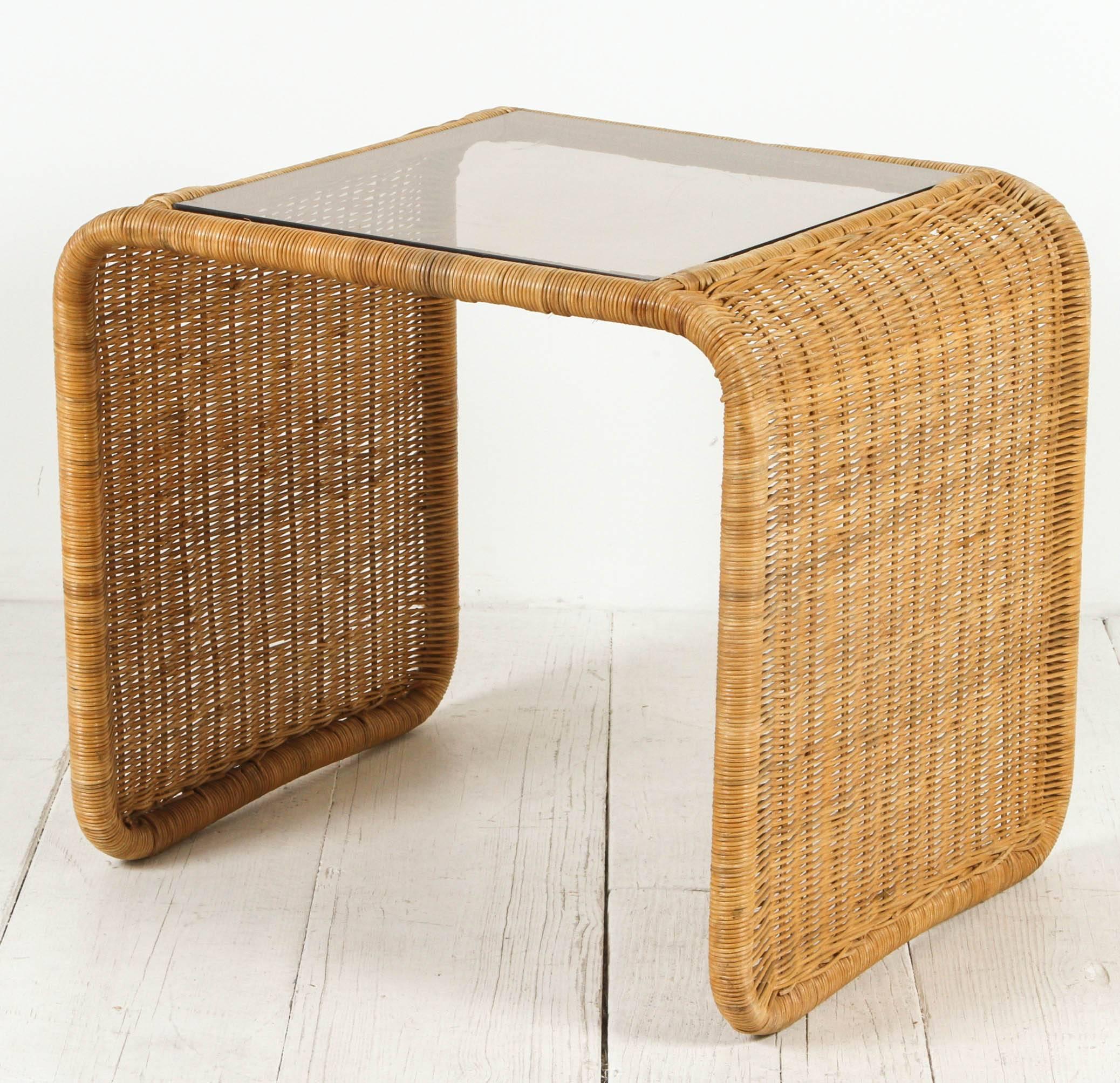 rattan waterfall desk