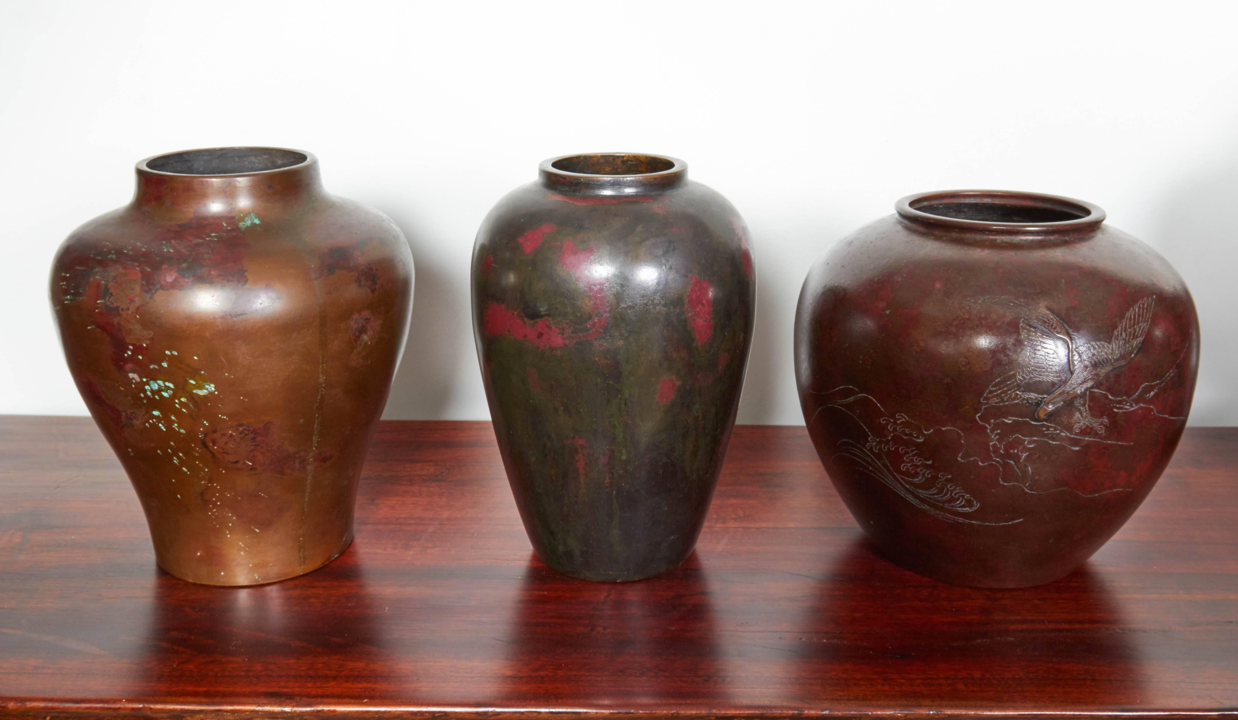 Collection of Brass Japanese Vases 2