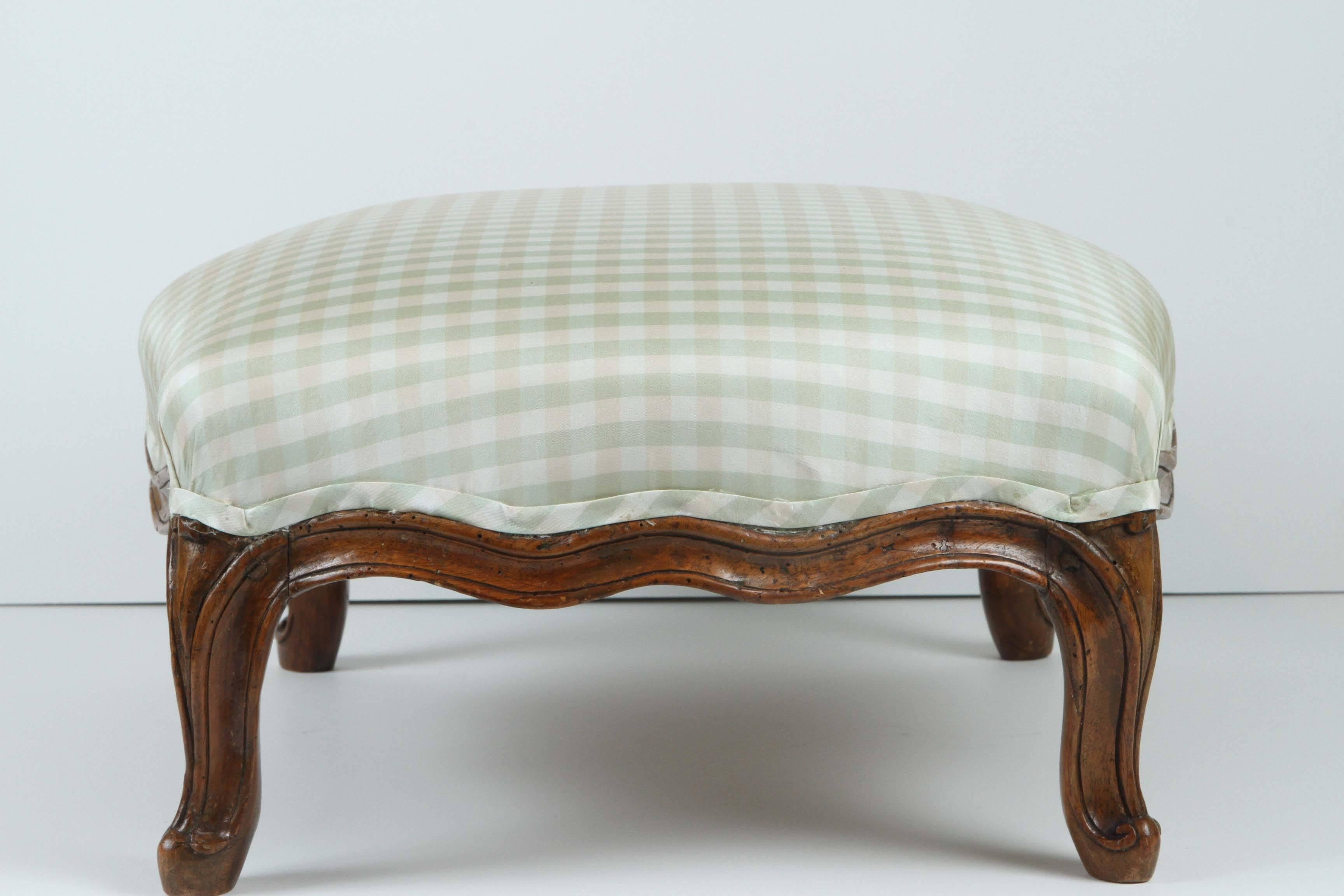 Beech French Louis XV Footstool, 18th Century