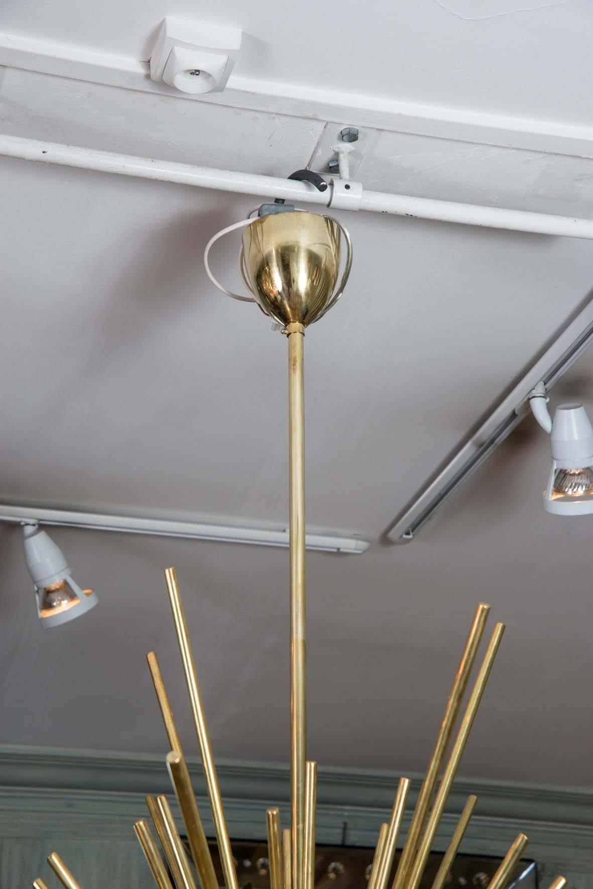 Modern Sputnik Brass Chandelier