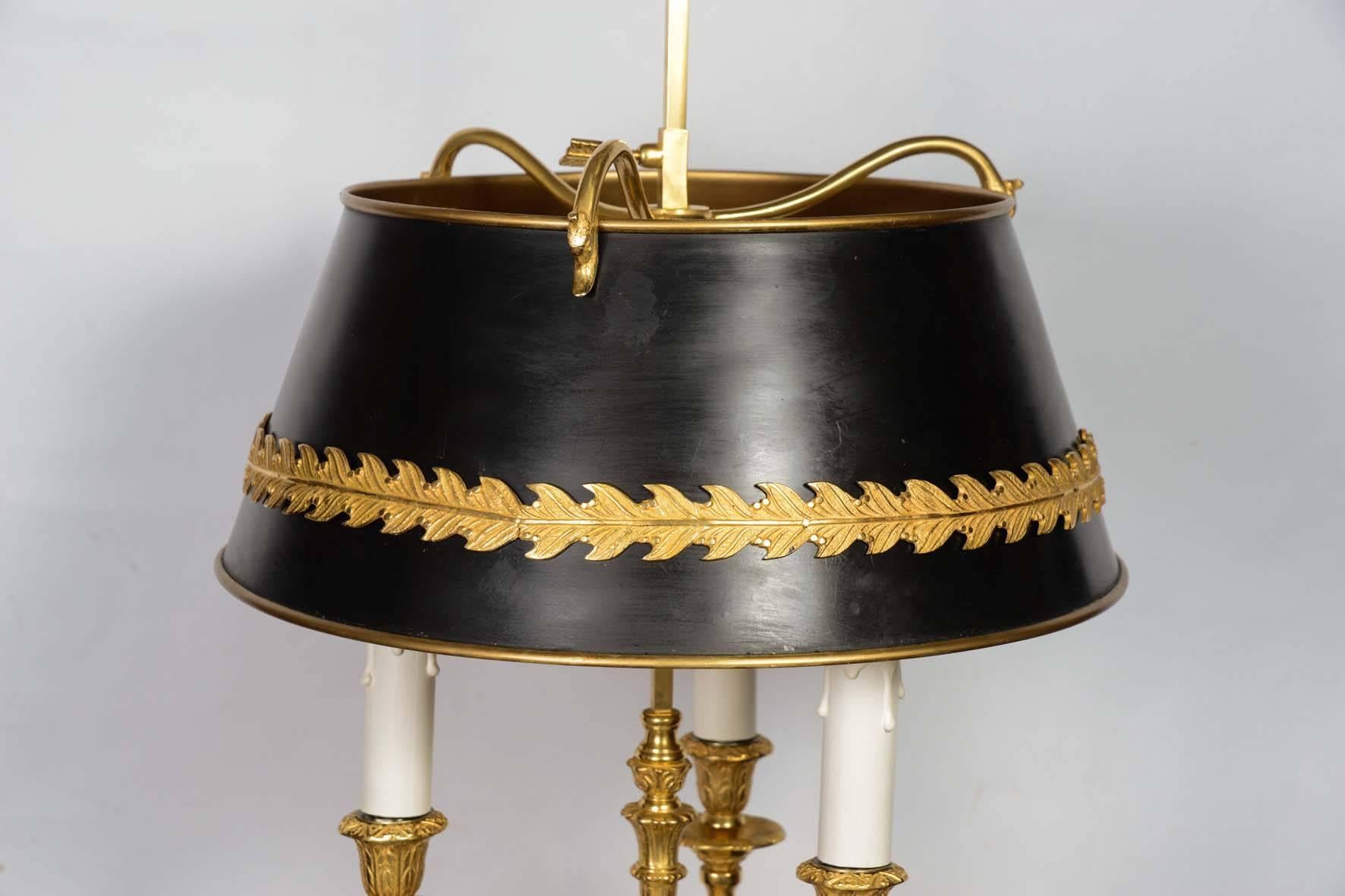 Empire Pair of Gorgeous Bouillotte Lamp For Sale
