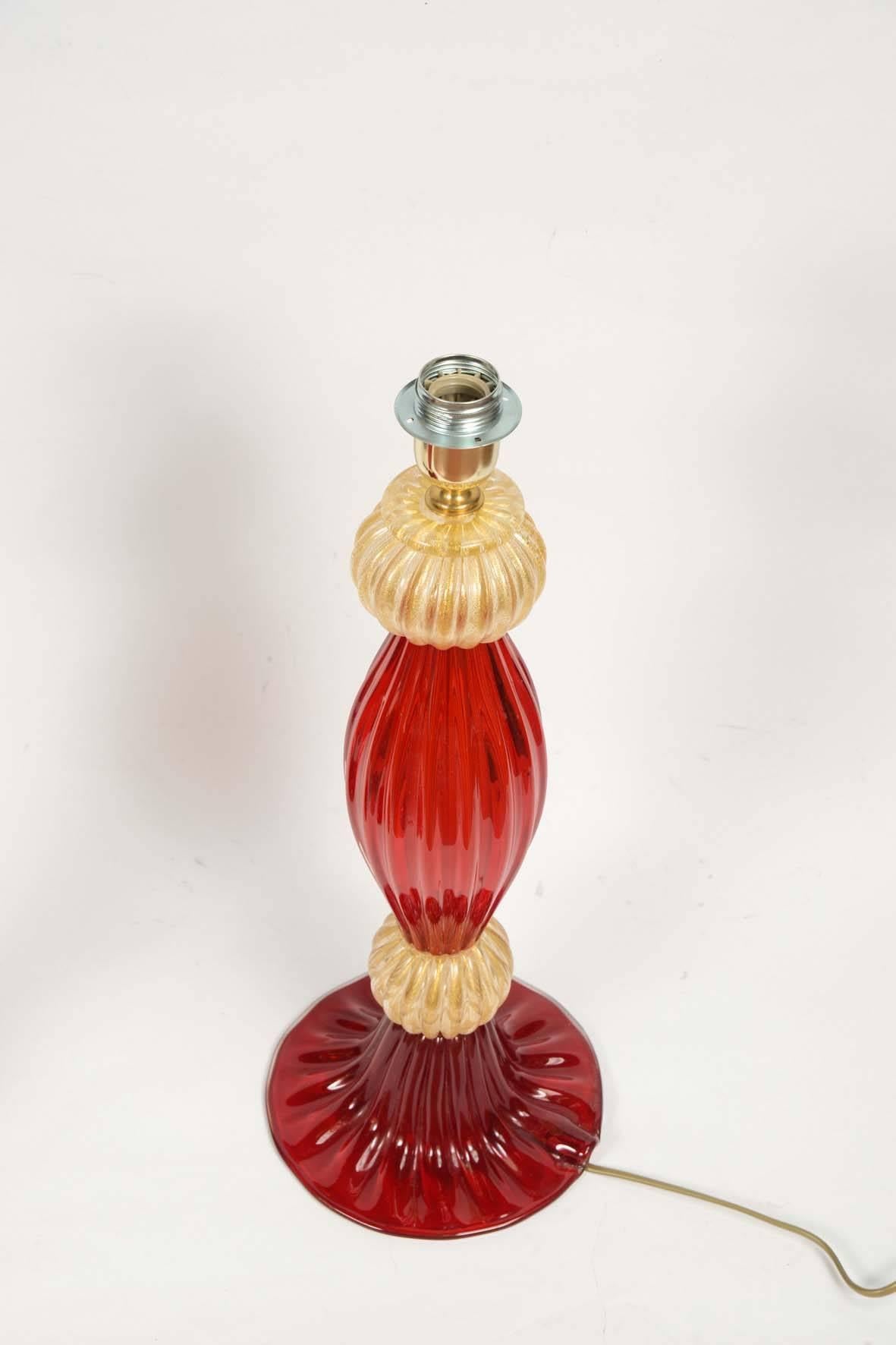 Pair of Table Lamps in Murano Glass 2