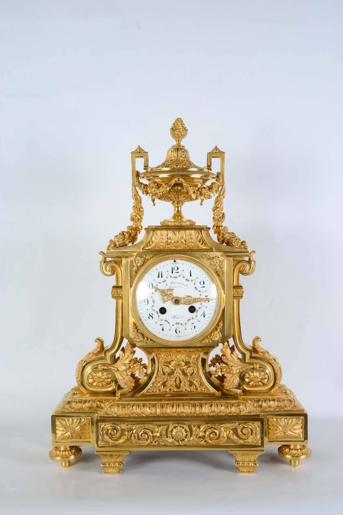 Louis XVI Mantel Clock Ornament For Sale