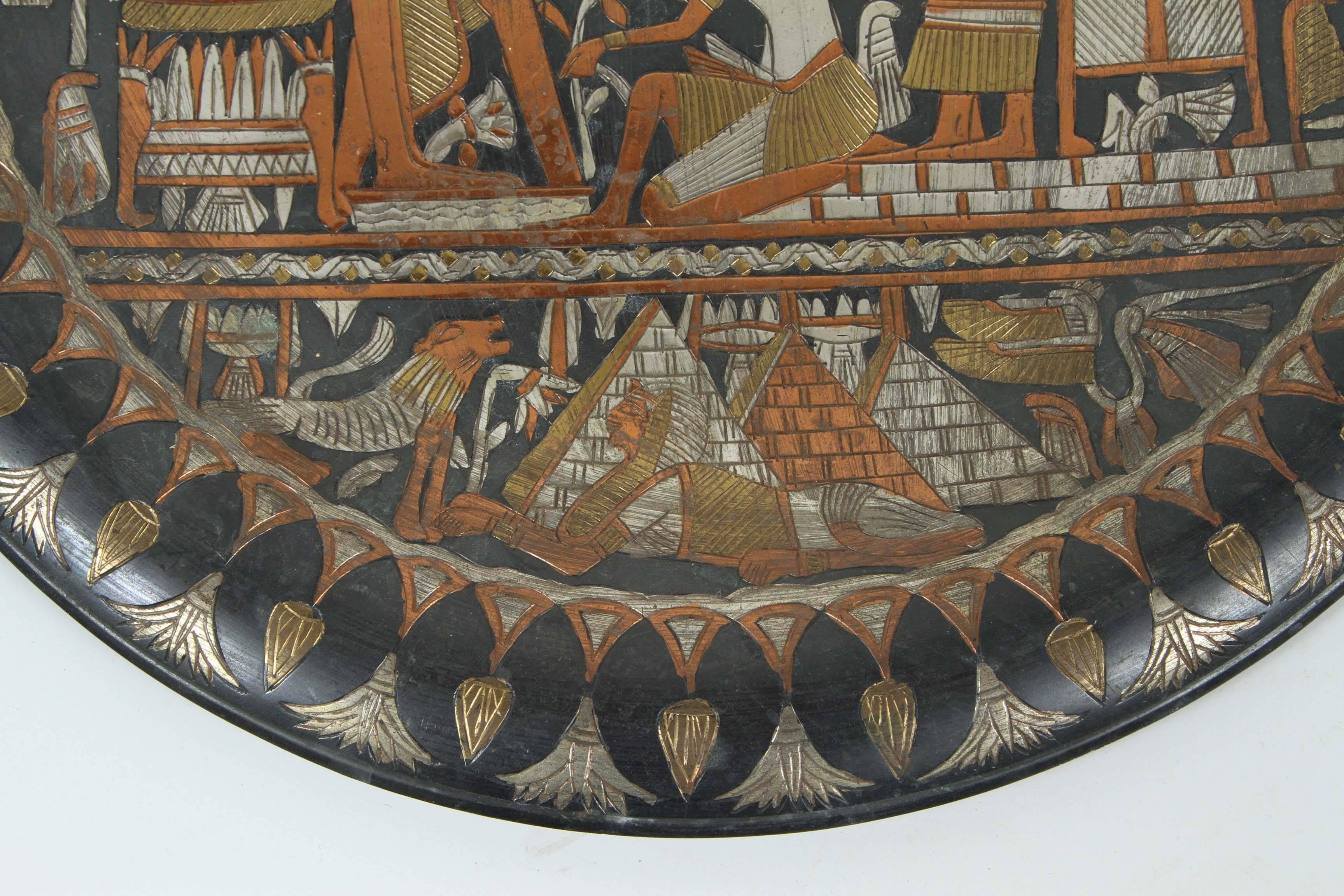 20th Century Egyptian Hanging Platter Tray