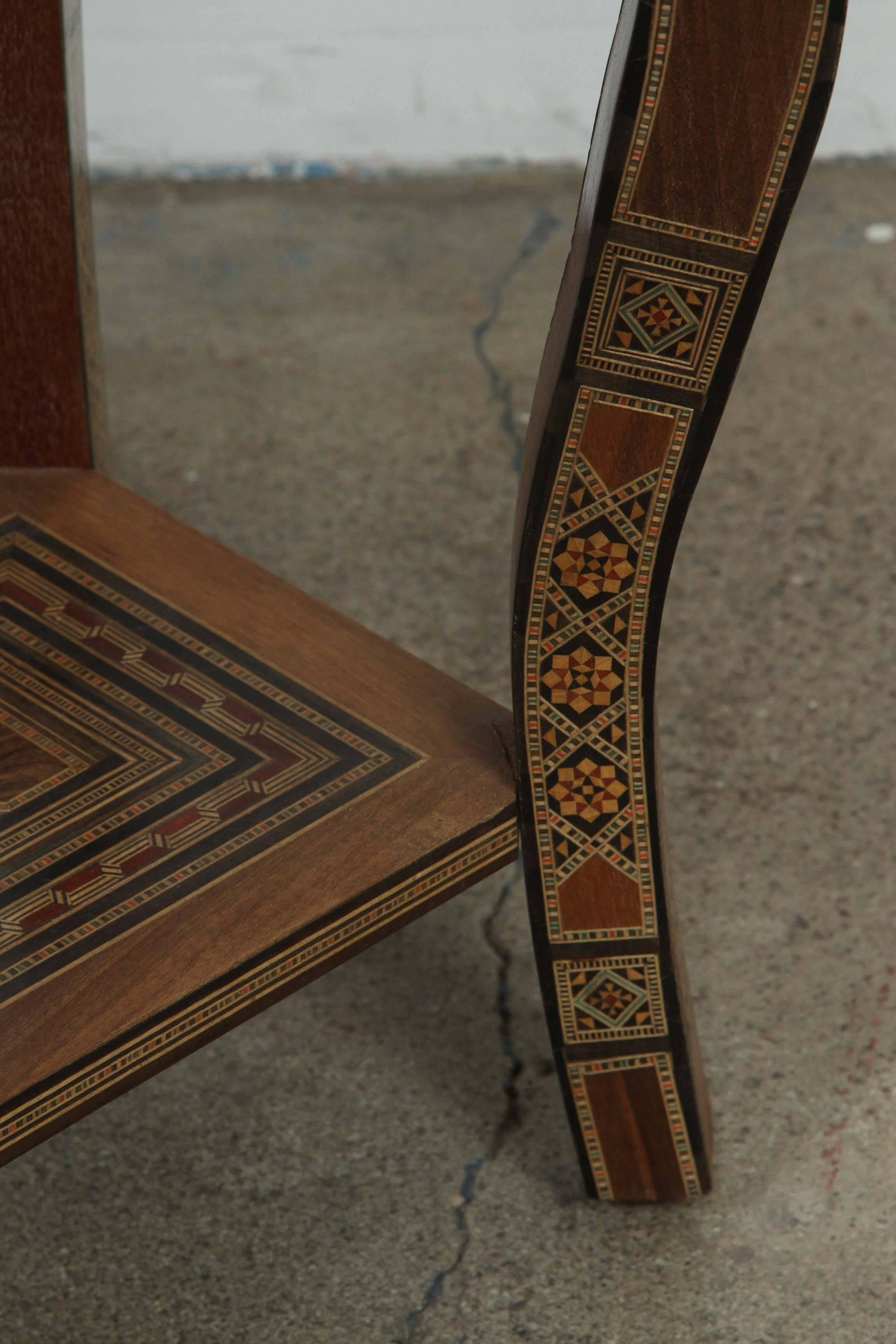 Syrian Inlaid Marquetry Game Table 2